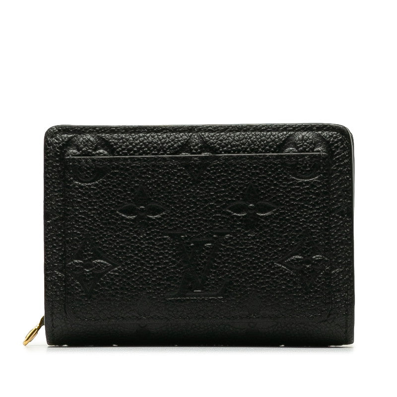 LOUIS VUITTON Louis Vuitton Monogram Amplant M80151 Double Folded Wallet Carf/Leather Noir Black  Fold