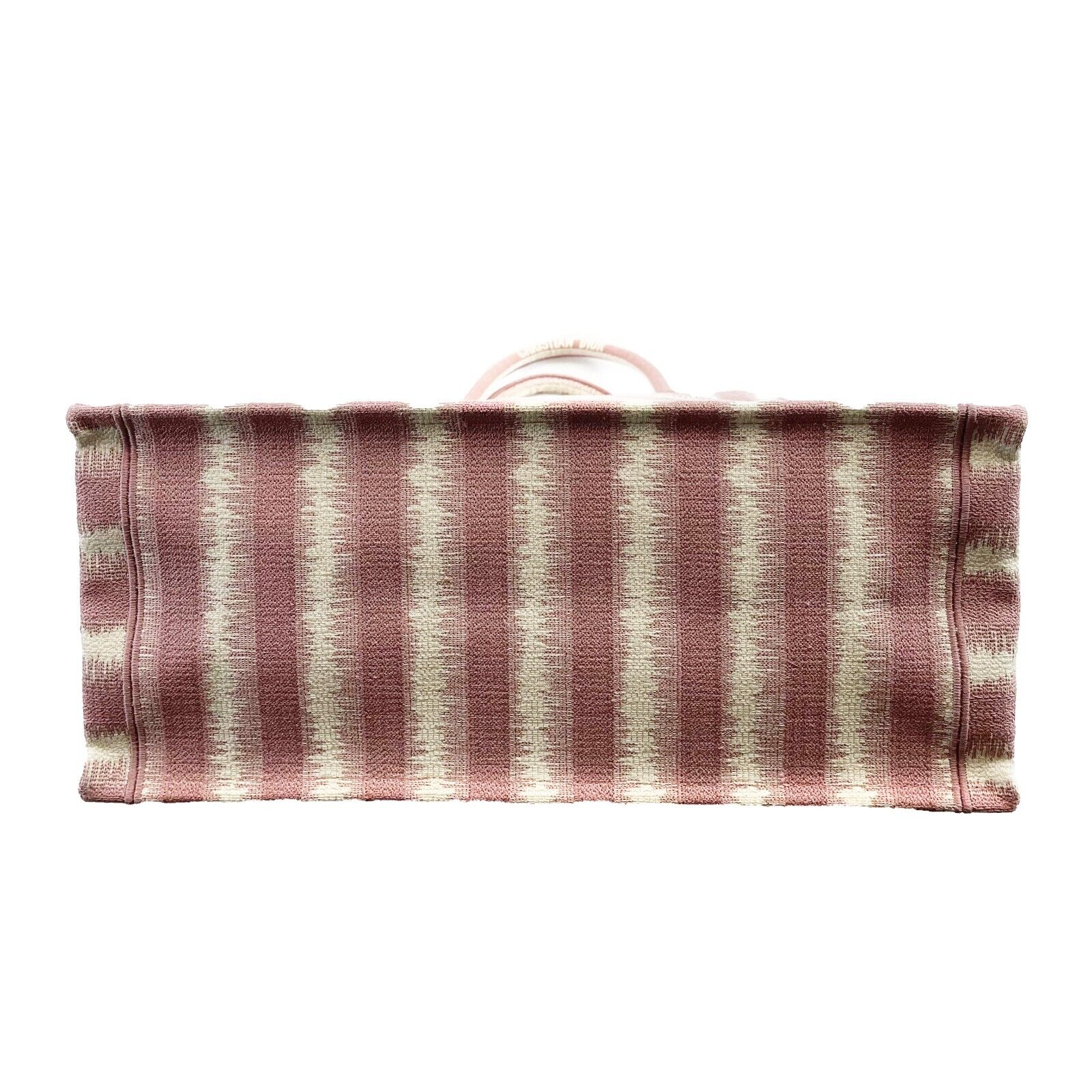 DIOR Bayadere Stripe Large Book Tote D-Stripes Embroidery Pink