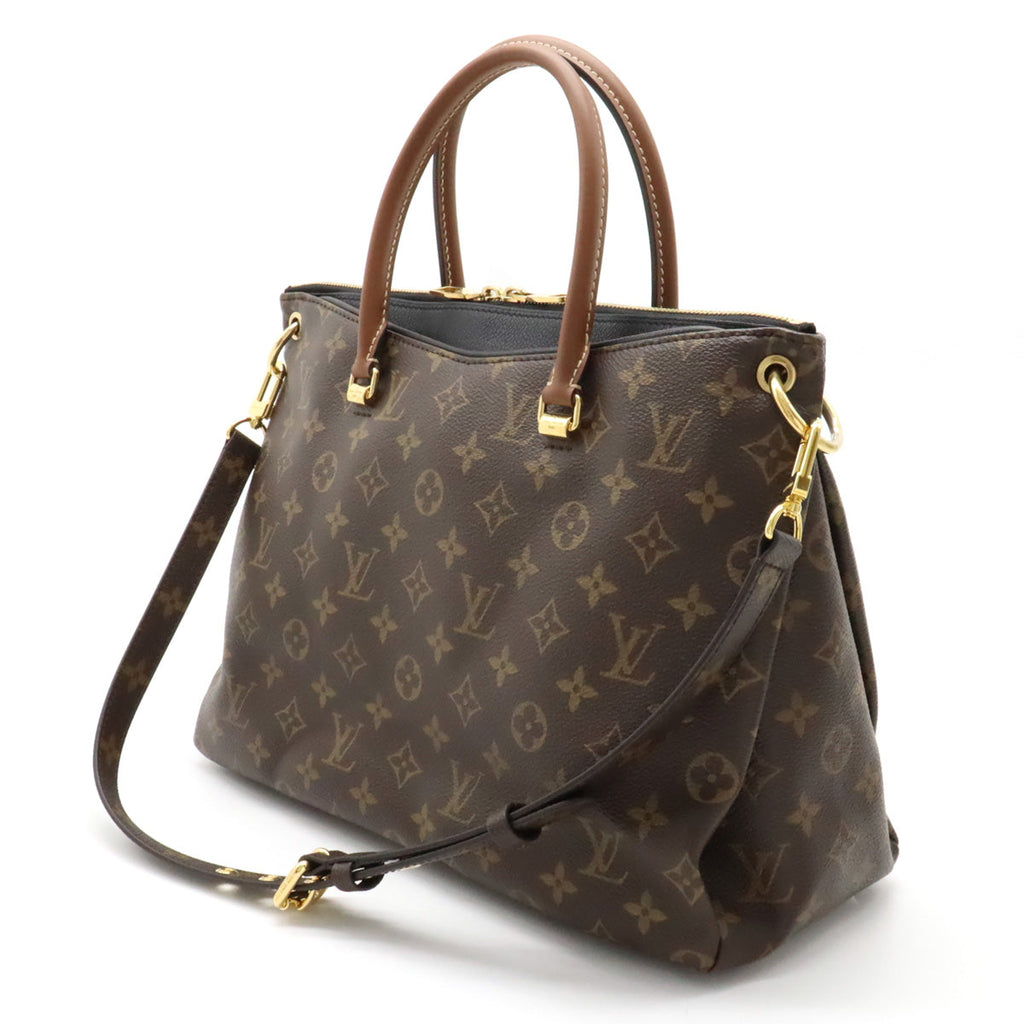 LOUIS VUITTON Louis Vuitton Monogram Palas Handbag 2WAY Semi-sholder Shoulder Shoulder Noir Black M41064