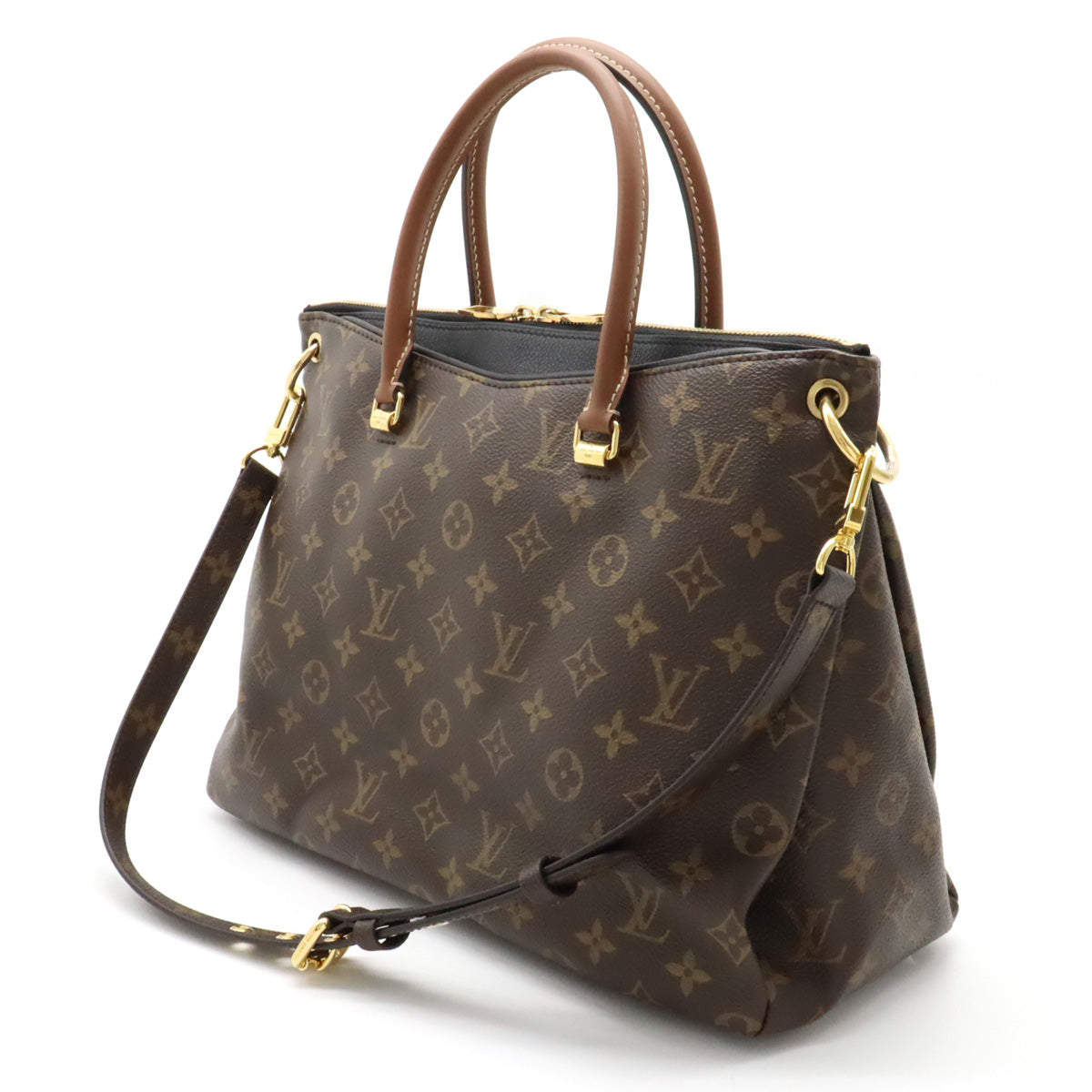 LOUIS VUITTON Louis Vuitton Monogram Palas Handbag 2WAY Semi-sholder Shoulder Shoulder Noir Black M41064