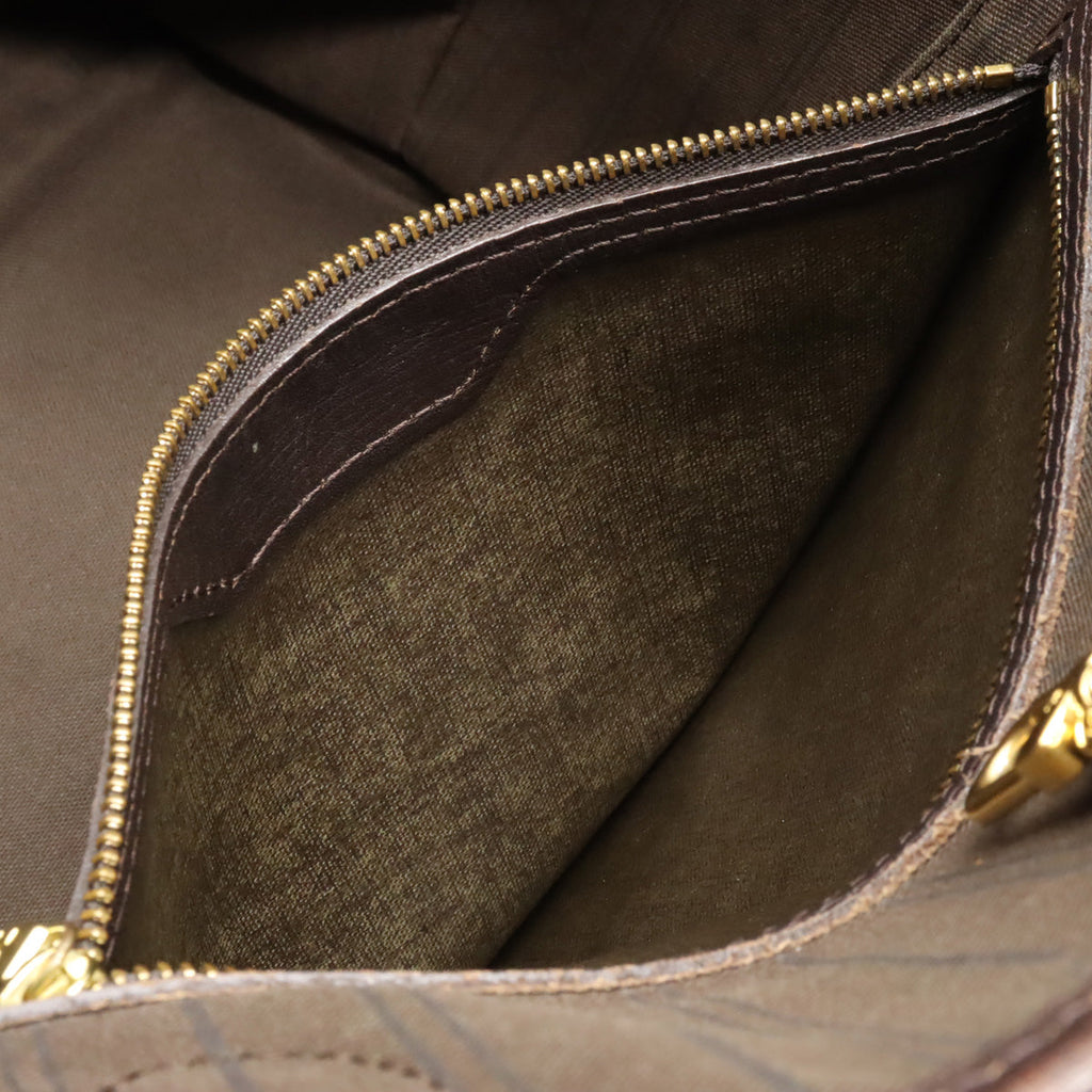 Louis Vuitton Louis Vuitton Monogram Idil Newarf MM Tortoise Bag Linen Huzan Brown M40513