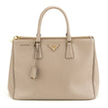 Prada Saffiano Gray Leather Tote  (Indistinguishable)