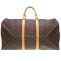 Louis Vuitton Brown Canvas Keepall 55 travel bag