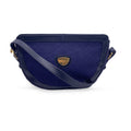 Gucci Vintage Blue Monogram Canvas Leather Shoulder Bag