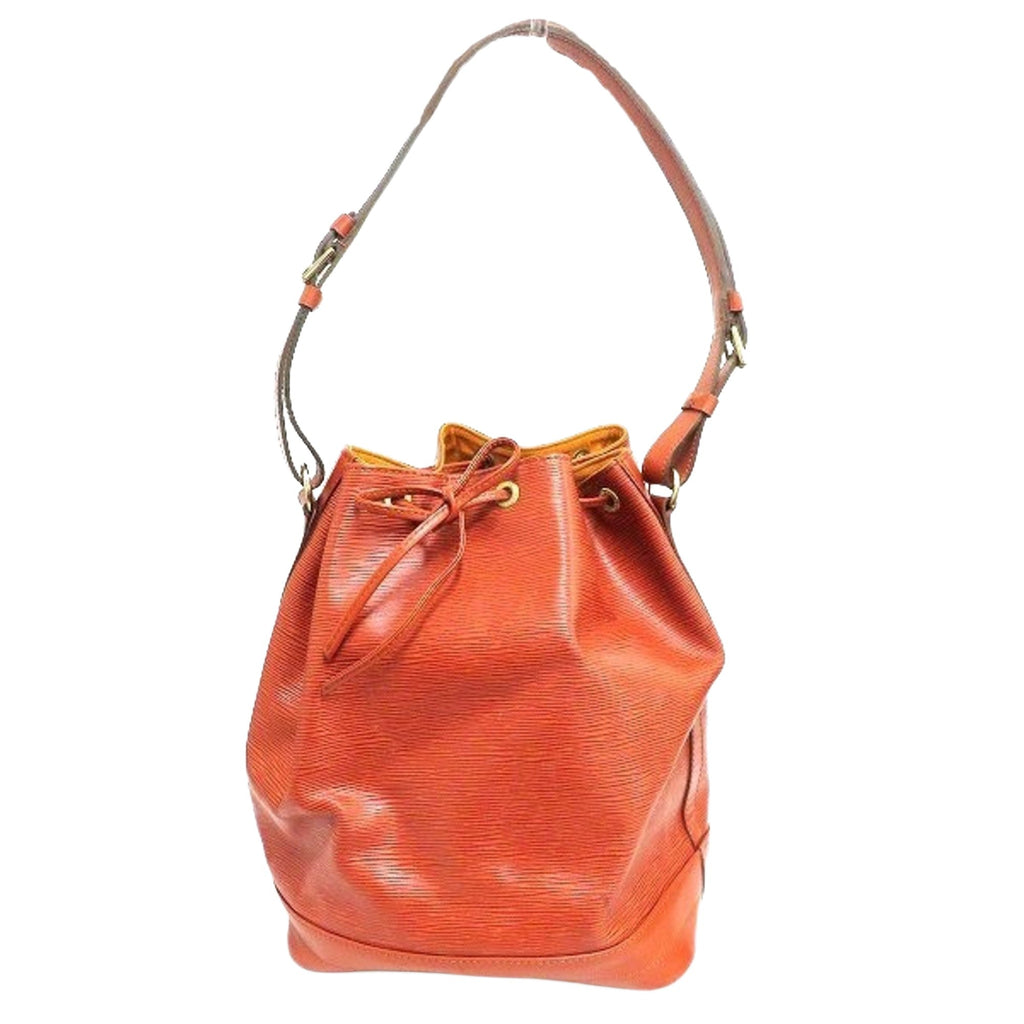 Louis Vuitton Orange Leather Noe shopper bag