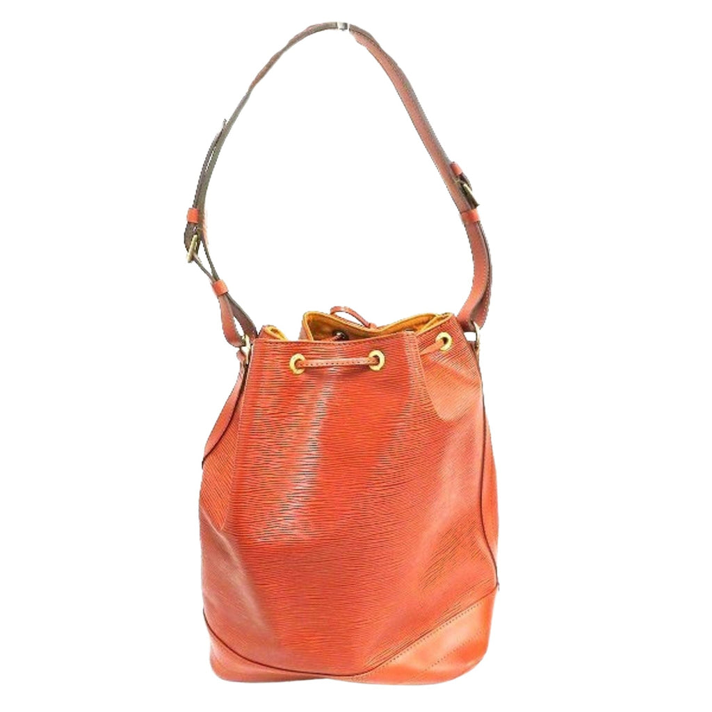 Louis Vuitton Orange Leather Noe shopper bag