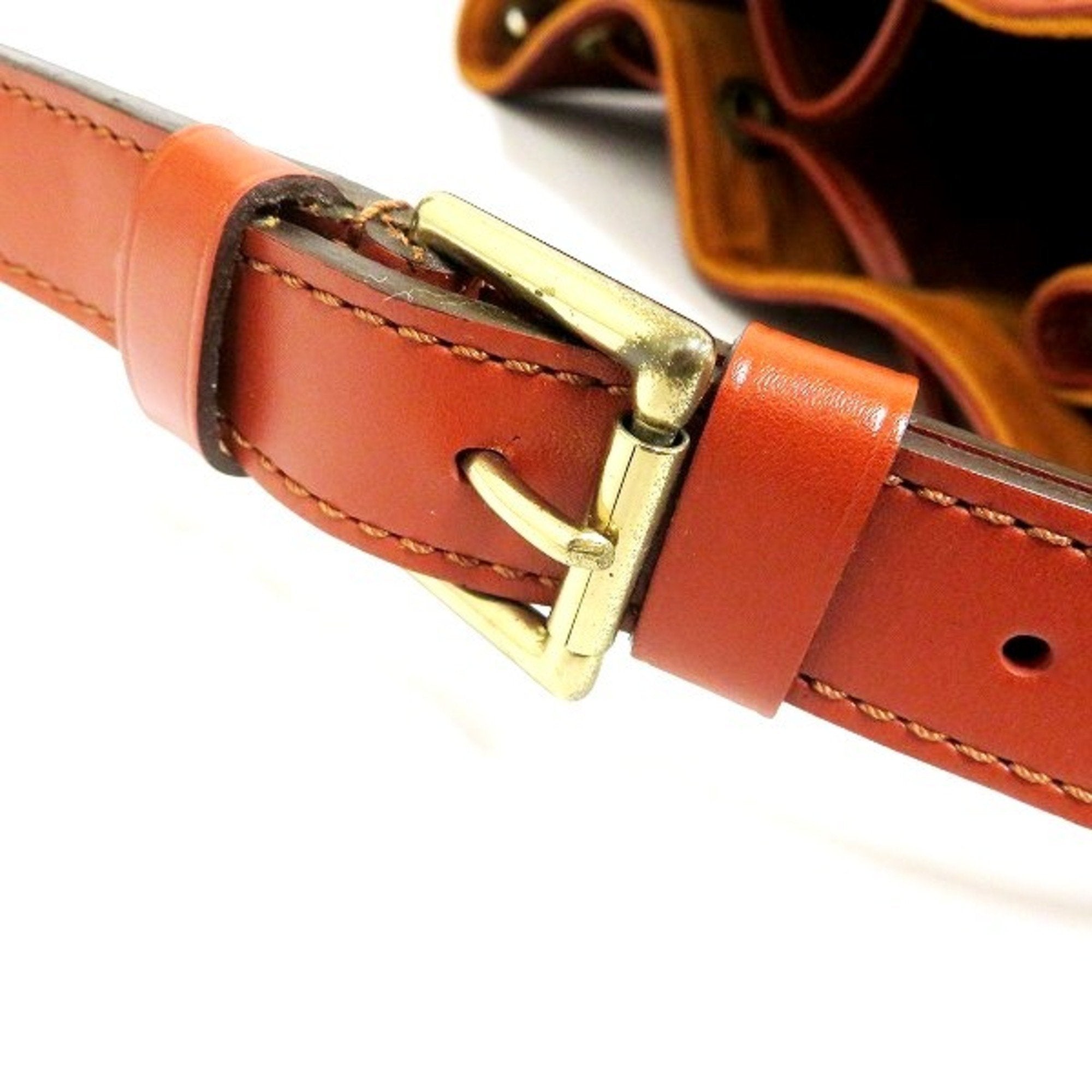Louis Vuitton Orange Leather Noe shopper bag