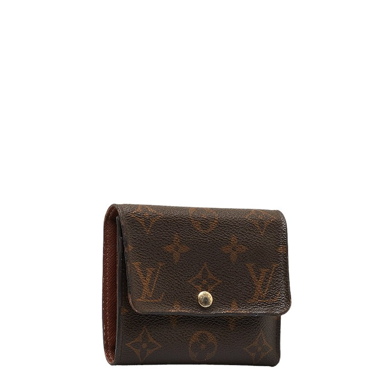 Louis Vuitton Monogram M60402 Three Folded Wallet PVC Brown