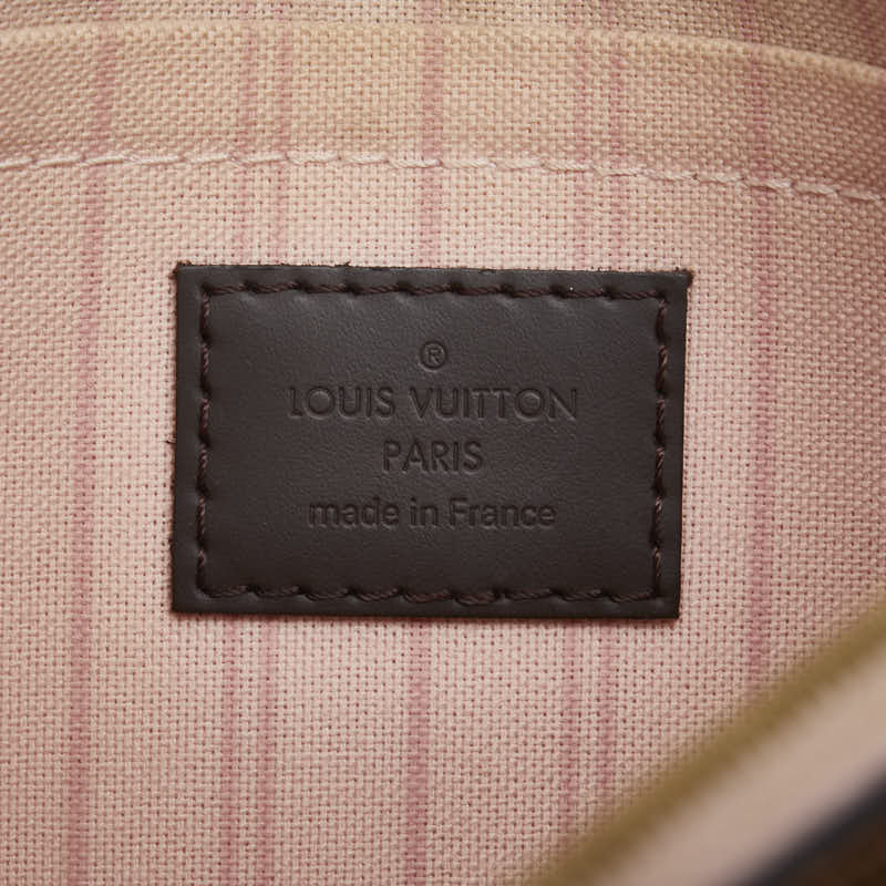 Louis Vuitton Neverfull Pouch Clutch in Damier Brown N41603