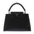 Louis Vuitton Black Leather Capucines handbag bag
