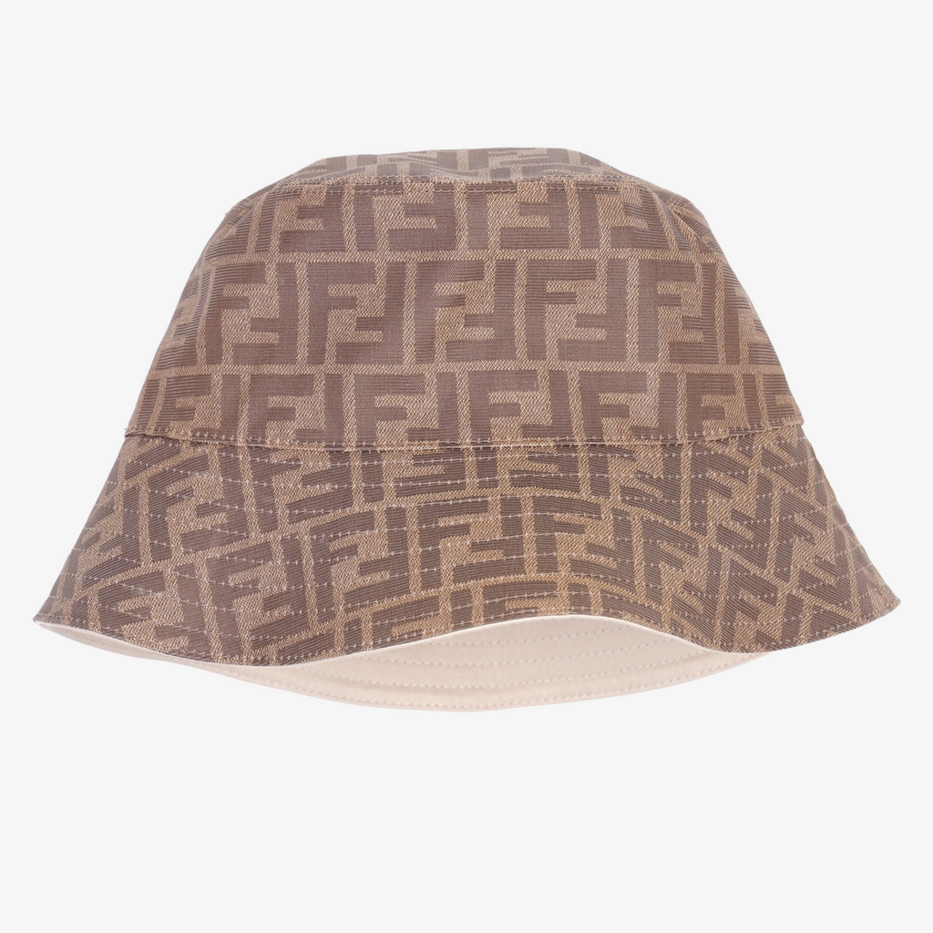 Fendi Mens Reversible Bucket Hat Brown M