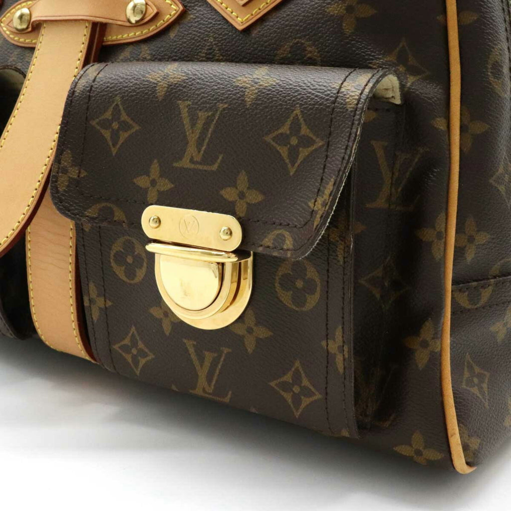 Louis Vuitton Brown Canvas Manhattan handbag bag