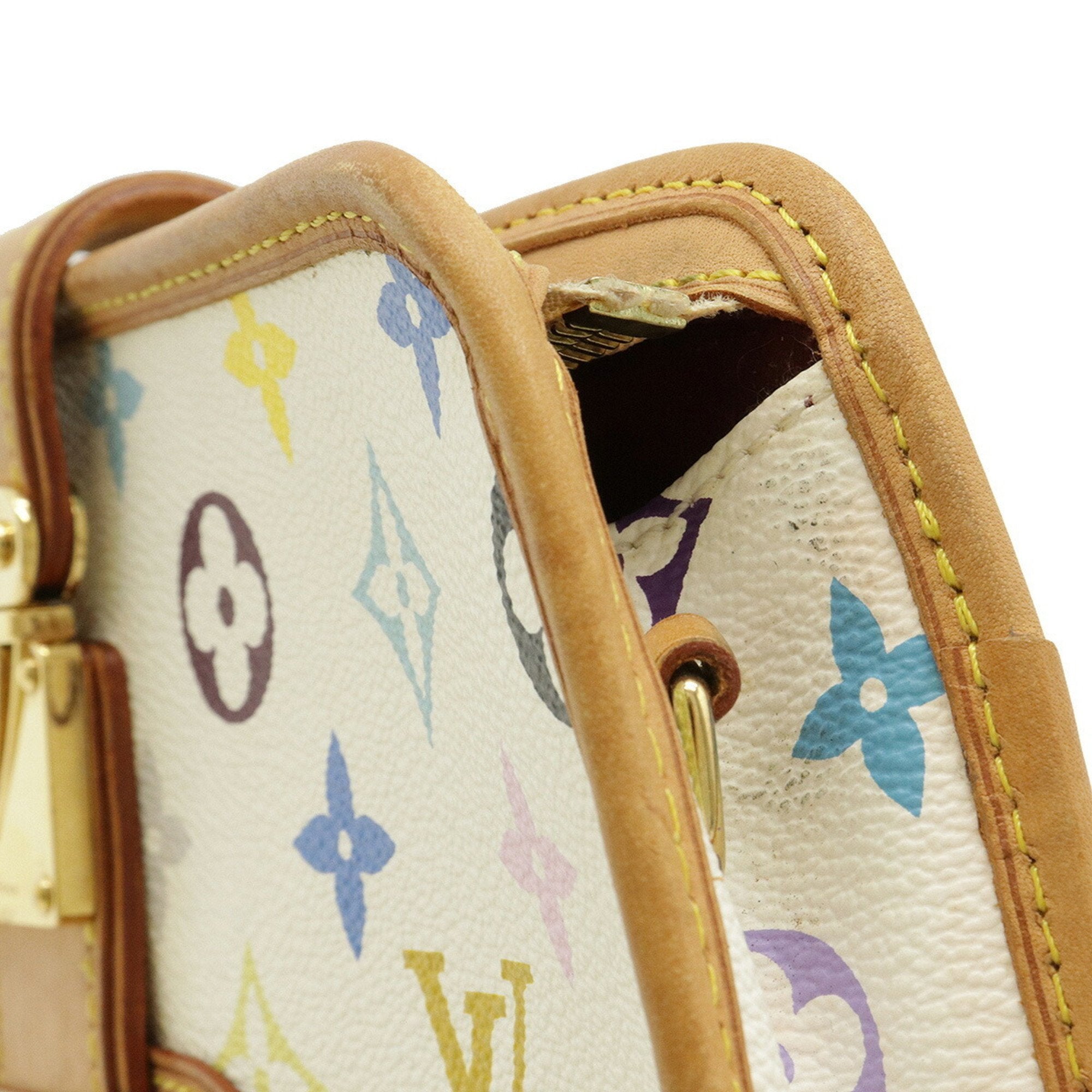 Louis Vuitton White Canvas Shirley clutch bag