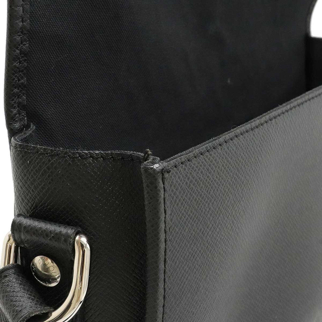 Louis Vuitton Black Leather ODESSA shopper bag