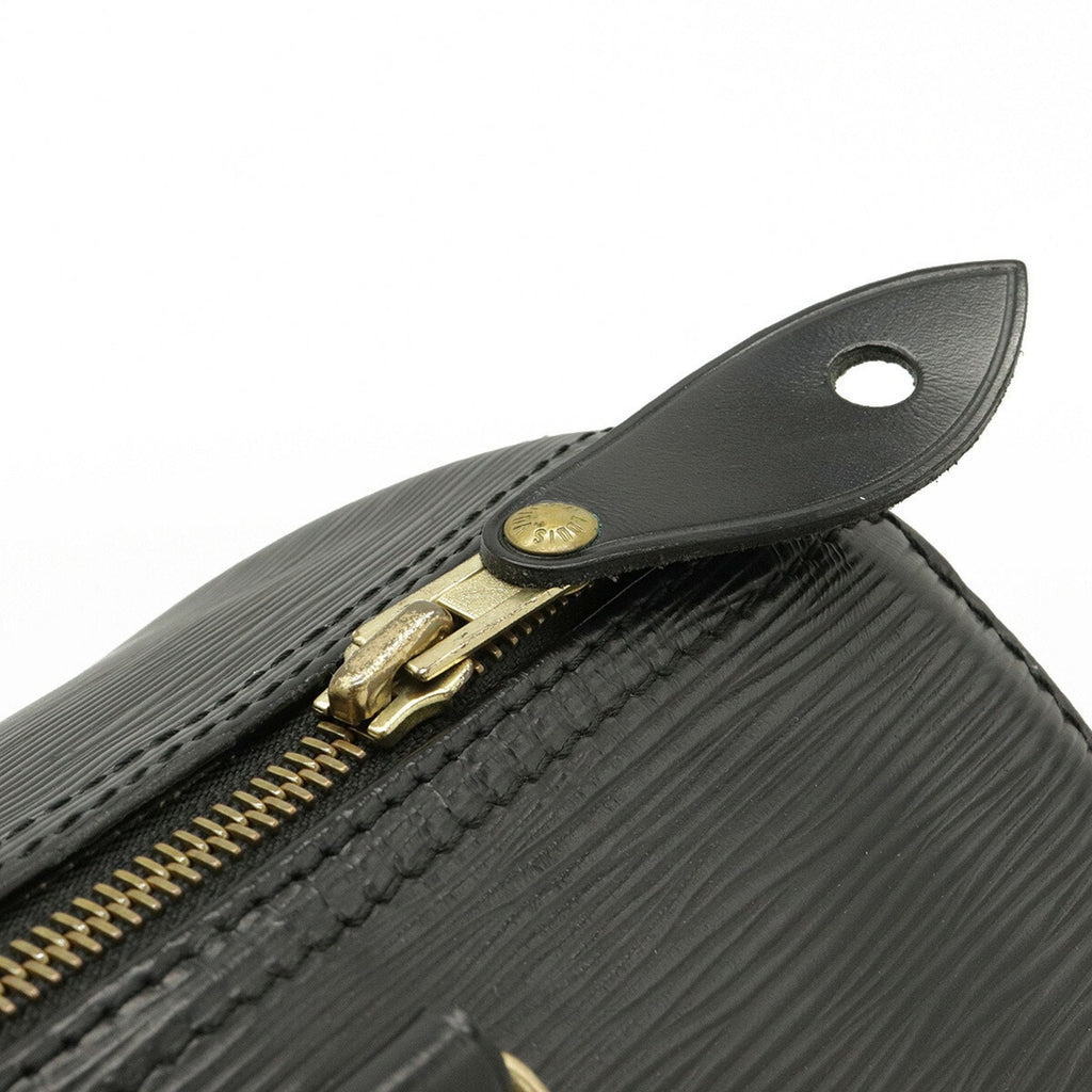 Louis Vuitton Black Leather Speedy 30 handbag bag