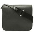 Louis Vuitton Black Leather Messenger shoulder bag