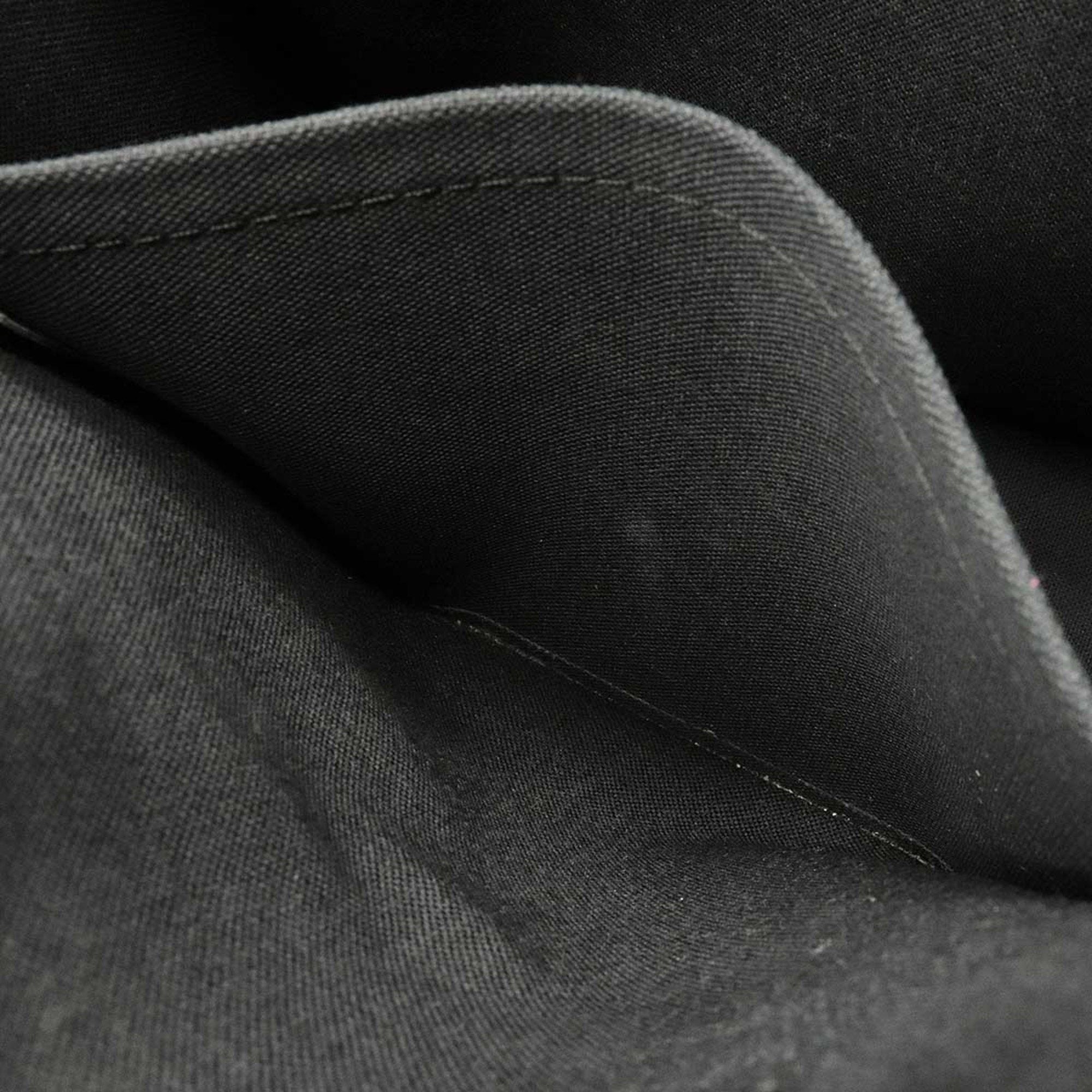 Louis Vuitton Black Leather Messenger shoulder bag