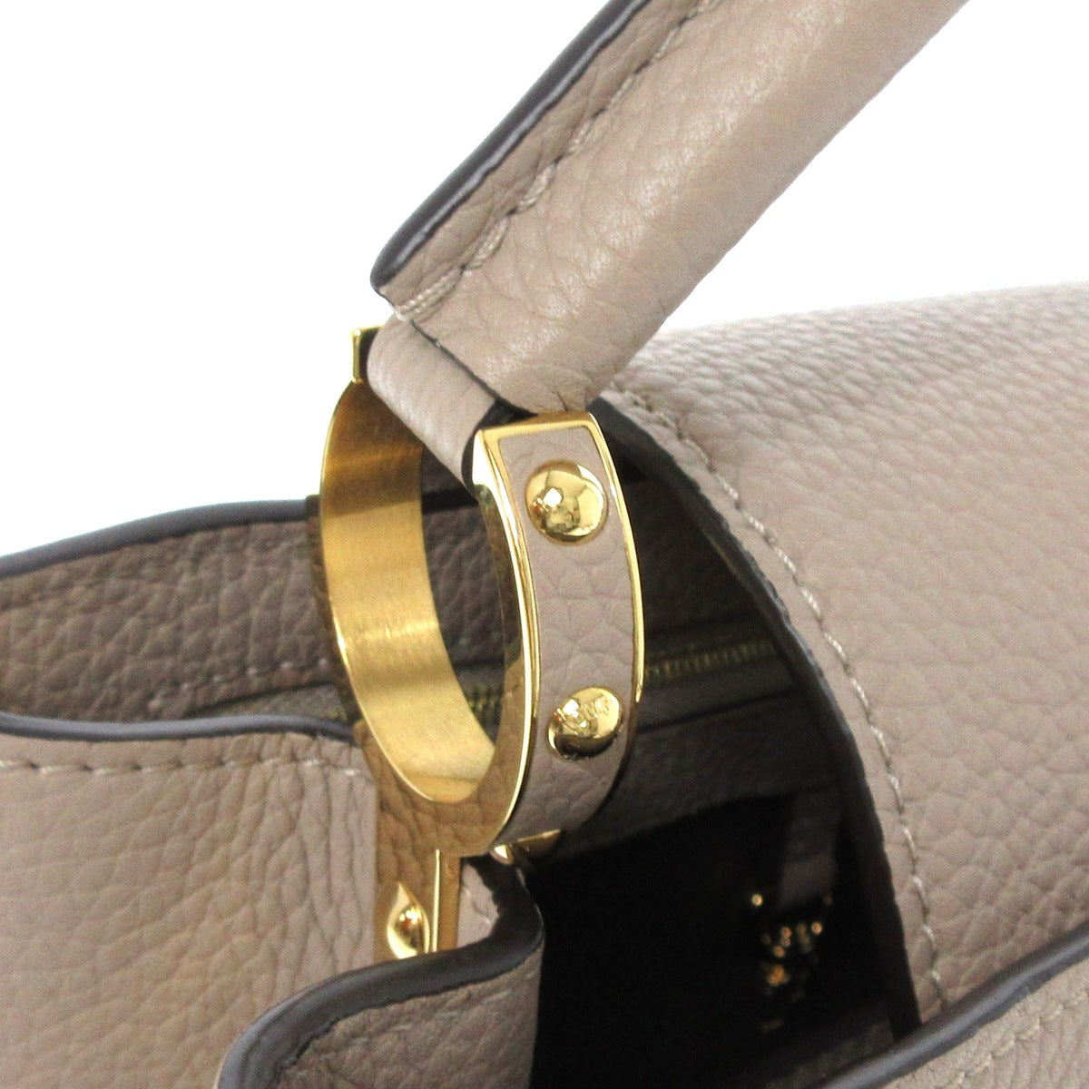 Louis Vuitton Beige Leather Capucines handbag bag