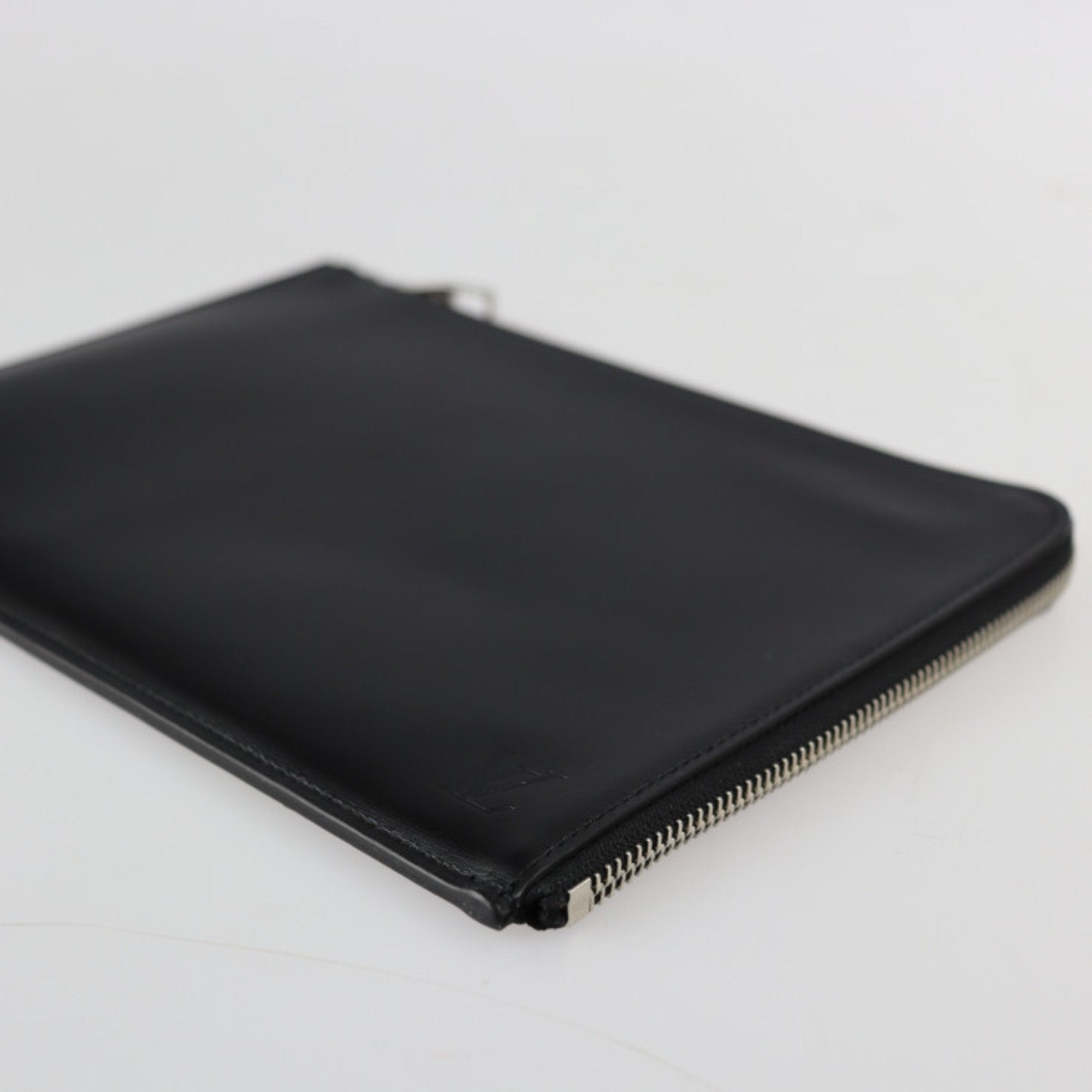 Louis Vuitton Black Leather Pochette Jour clutch bag