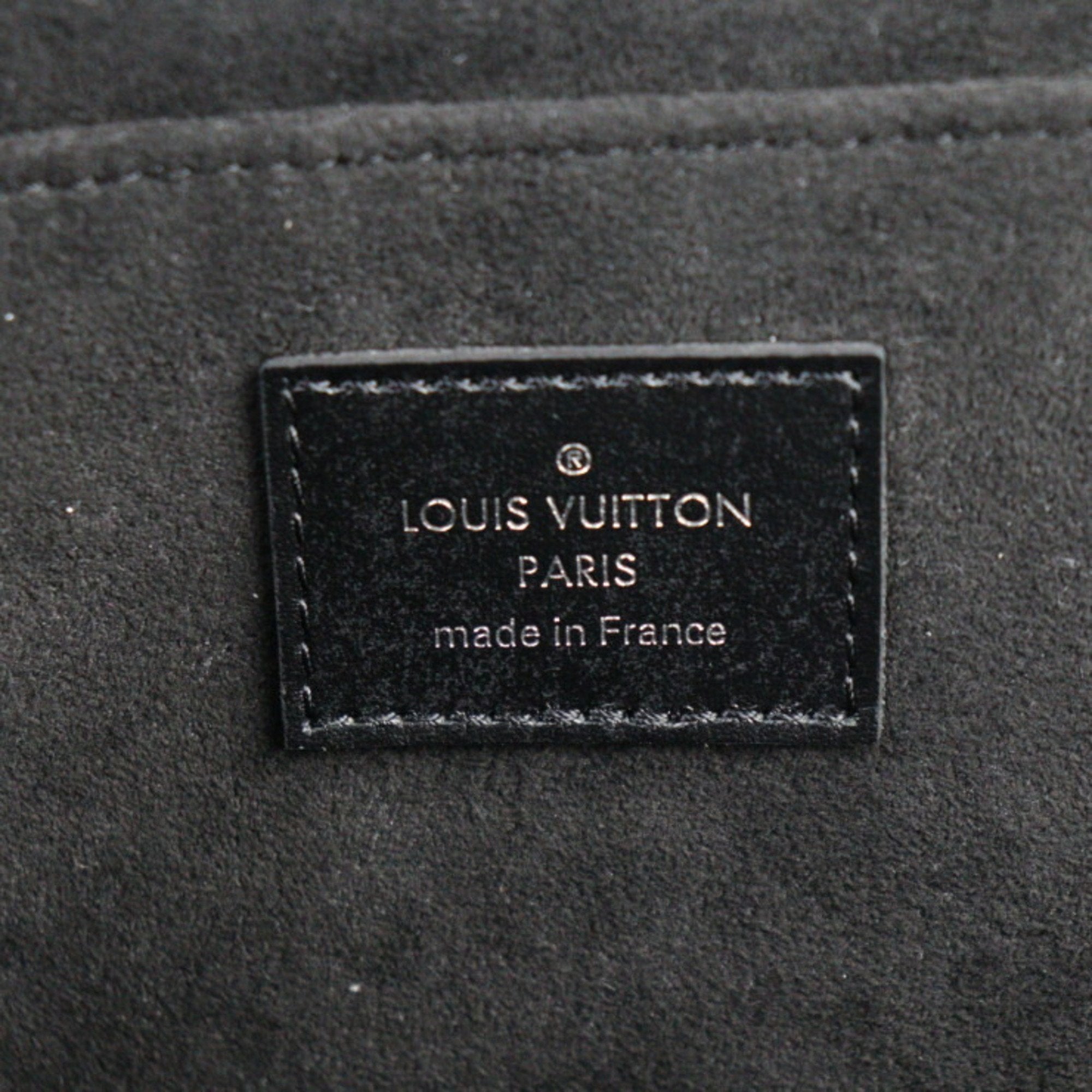 Louis Vuitton Black Leather Pochette Jour clutch bag