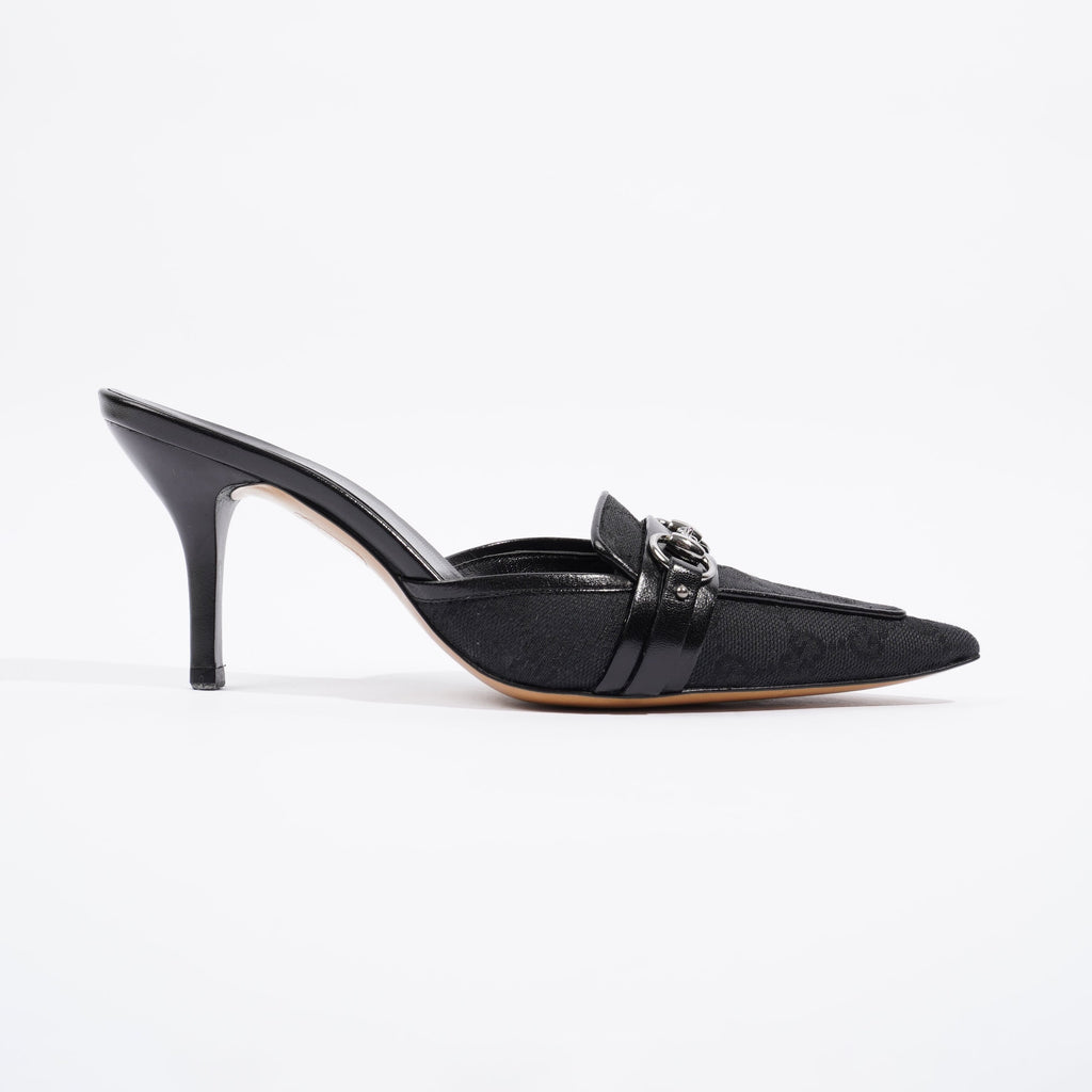Gucci GG Horsebit Black Fabric EU 36 UK 3