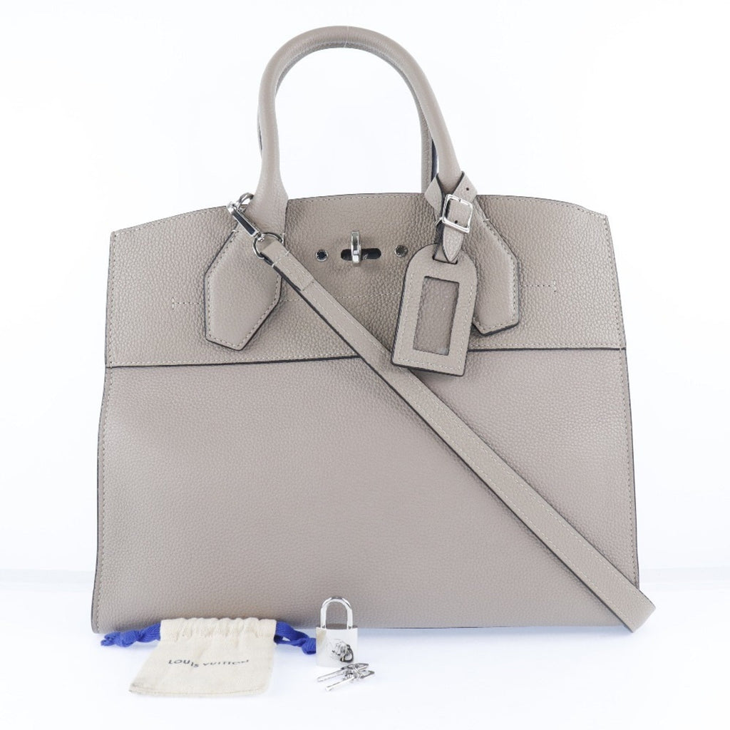 Louis Vuitton Beige Leather City steamer handbag bag
