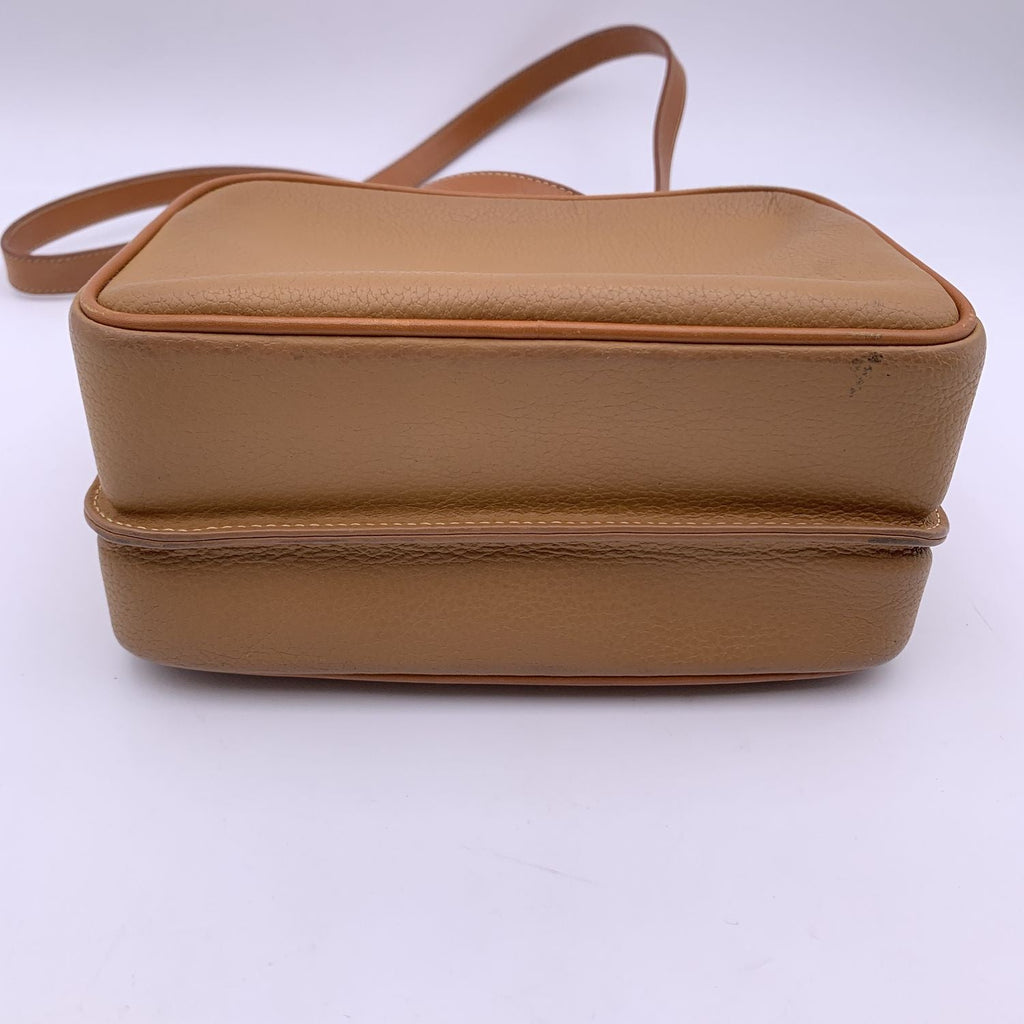 Gucci Vintage Beige Leather 2 Compartments Shoulder Bag