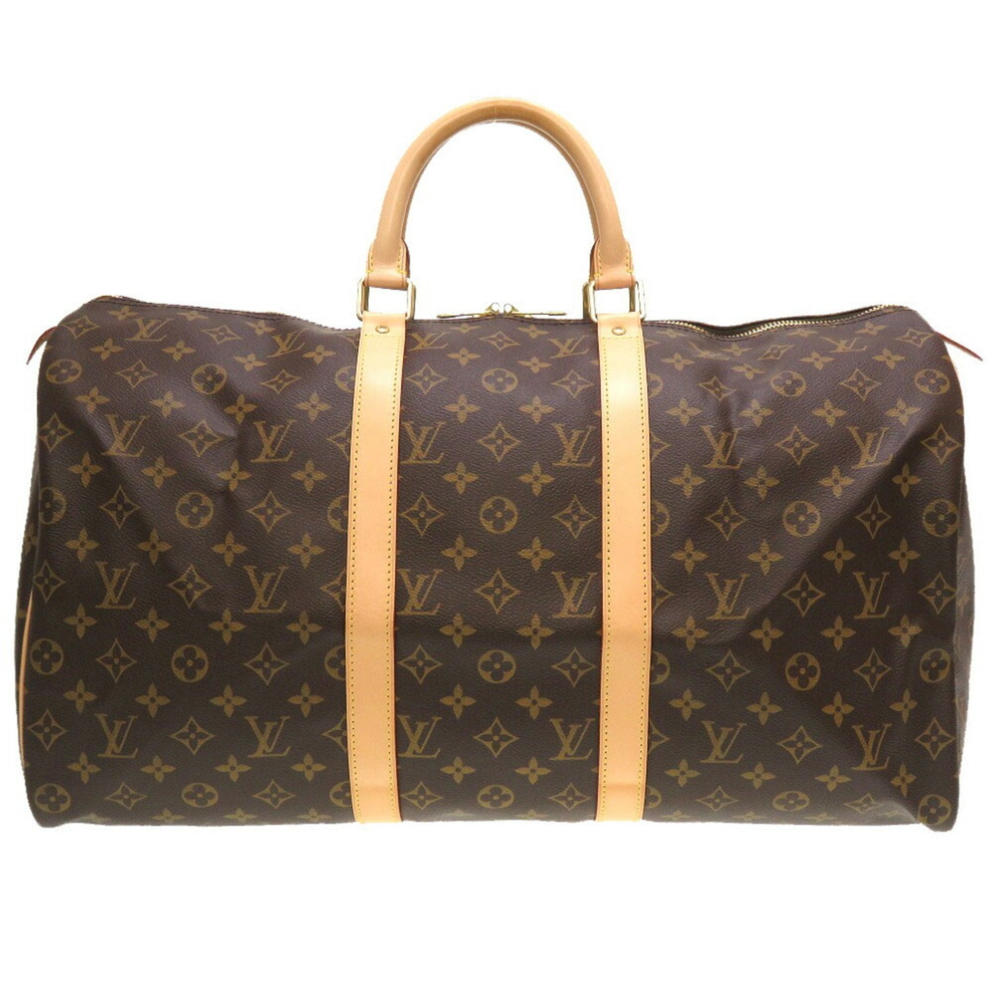 Louis Vuitton Brown Canvas Keepall 50 travel bag