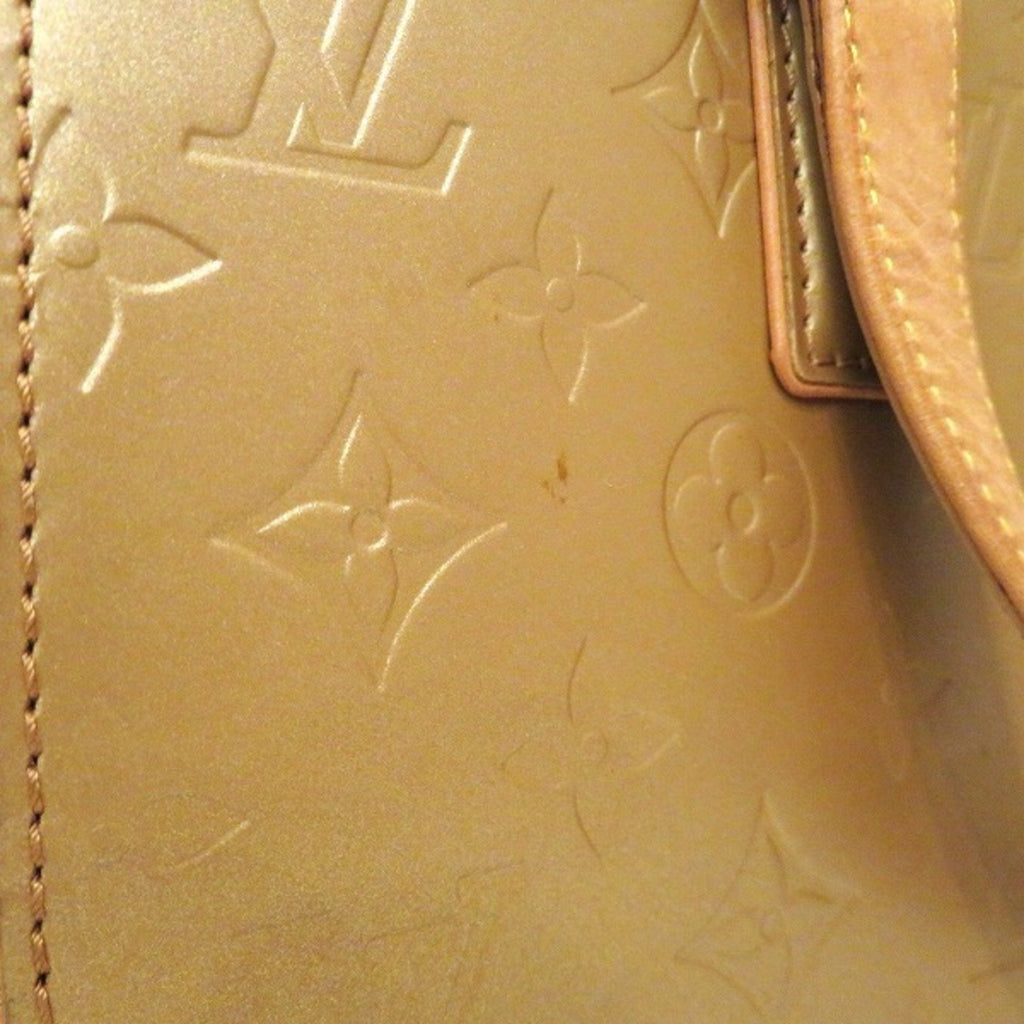 Louis Vuitton Gold Patent leather Shelton handbag bag