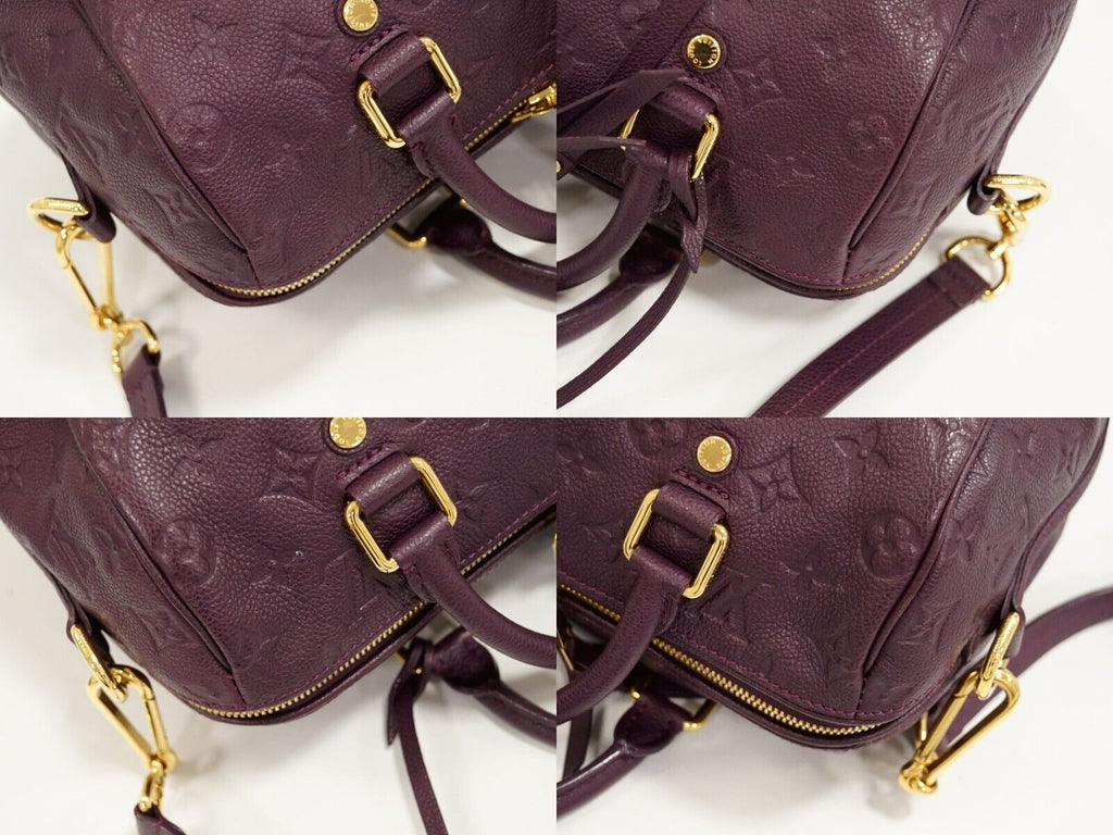 Louis Vuitton Purple Leather Speedy 25 handbag bag