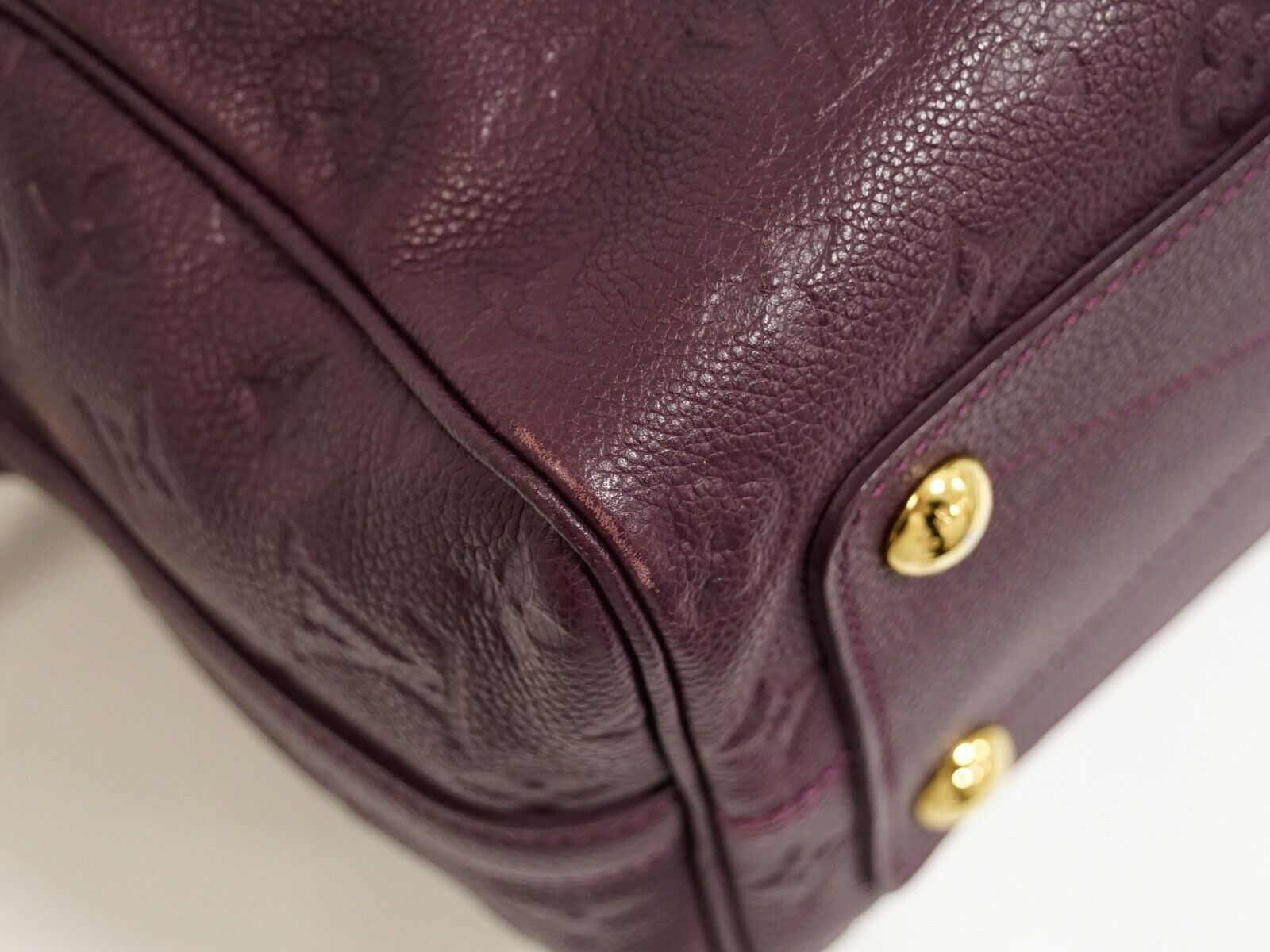 Louis Vuitton Purple Leather Speedy 25 handbag bag