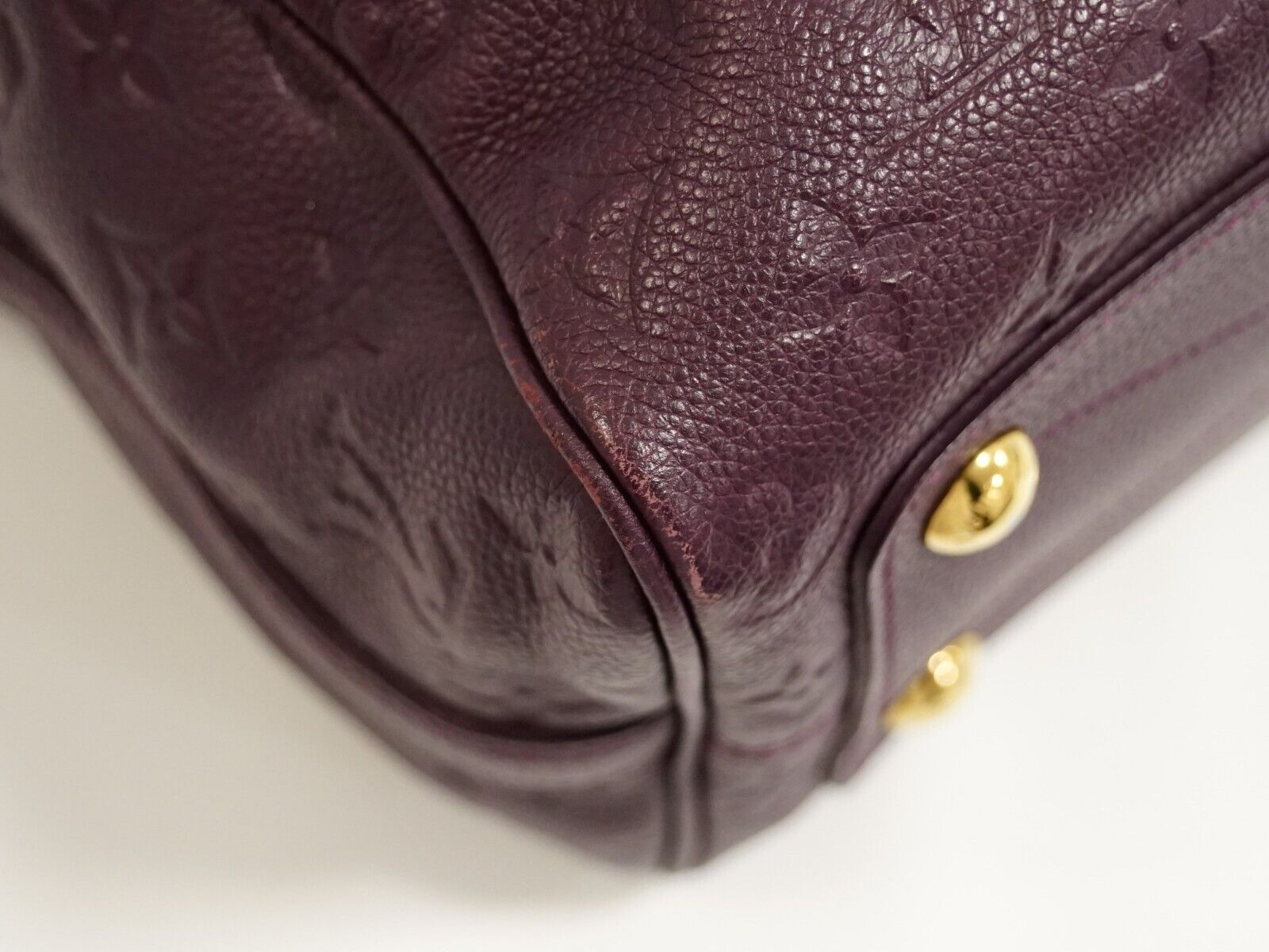 Louis Vuitton Purple Leather Speedy 25 handbag bag