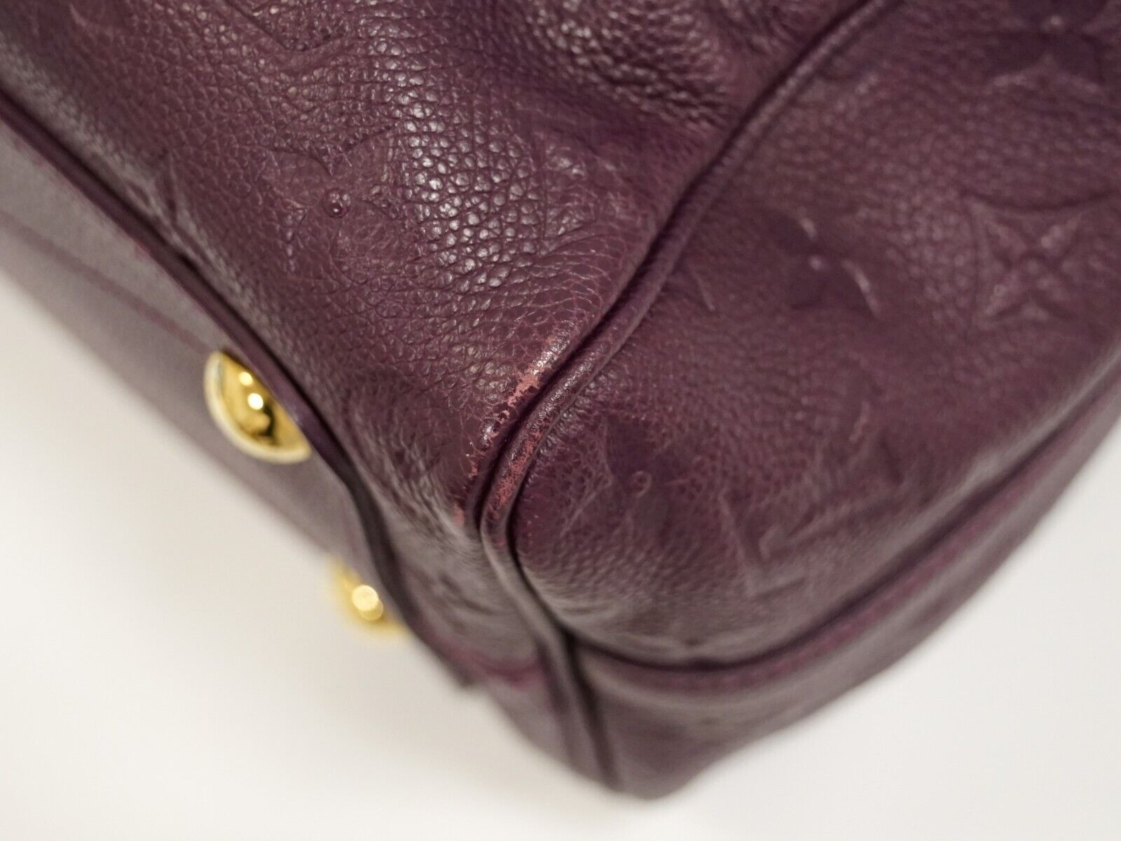 Louis Vuitton Purple Leather Speedy 25 handbag bag