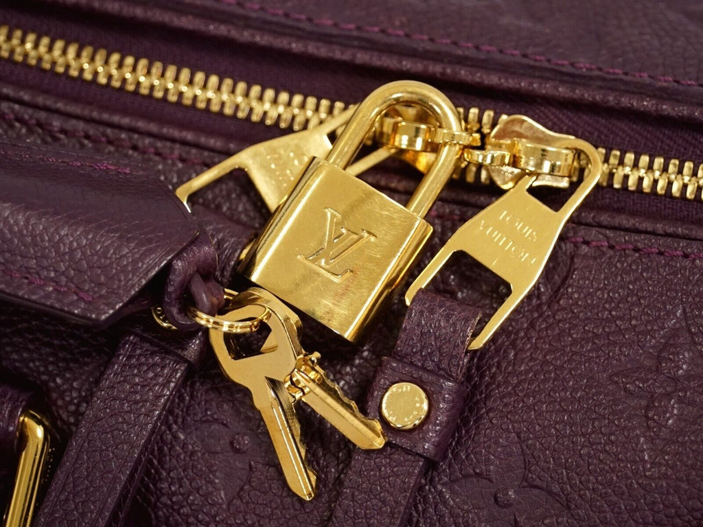 Louis Vuitton Purple Leather Speedy 25 handbag bag