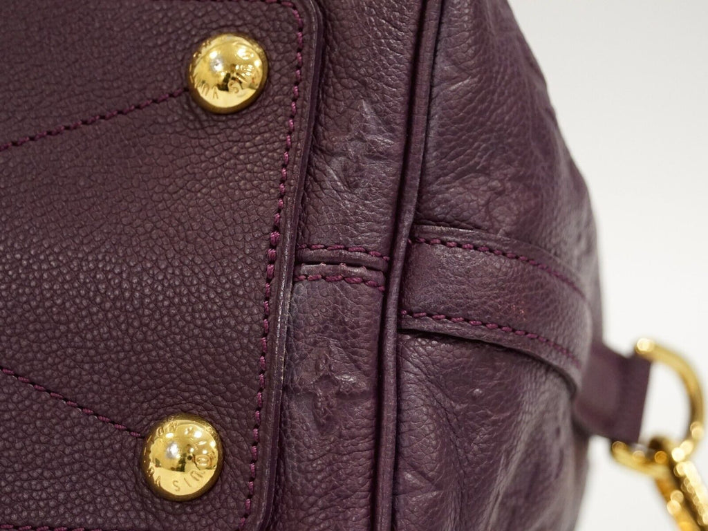 Louis Vuitton Purple Leather Speedy 25 handbag bag