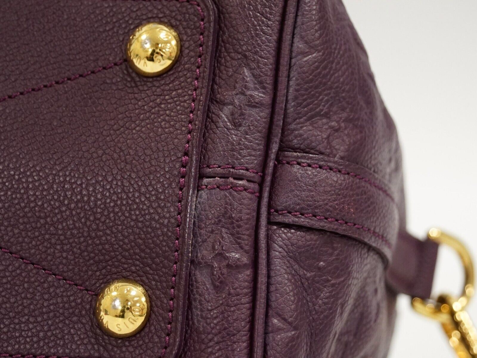 Louis Vuitton Purple Leather Speedy 25 handbag bag