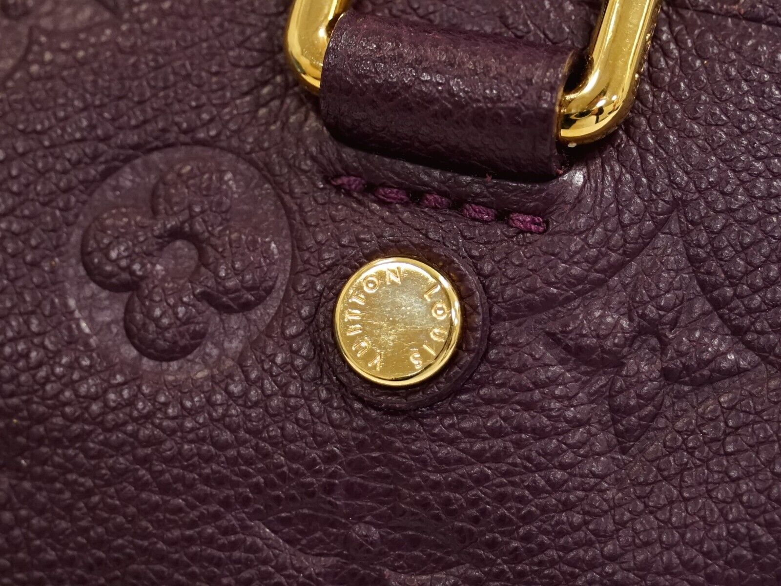Louis Vuitton Purple Leather Speedy 25 handbag bag