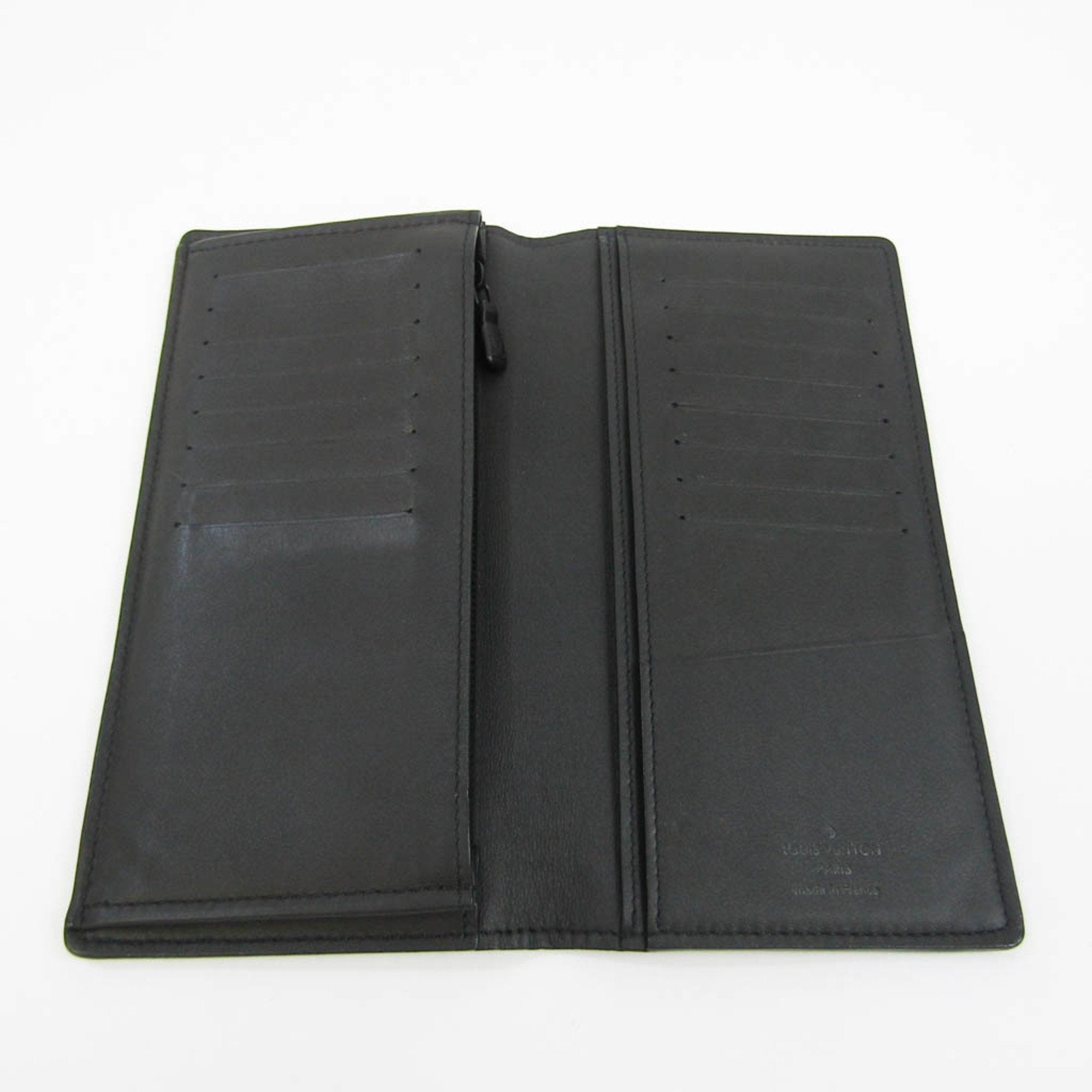 Louis Vuitton Black Canvas Portefeuille Brazza wallet accessories