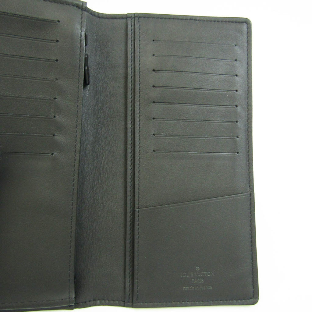 Louis Vuitton Black Canvas Portefeuille Brazza wallet accessories