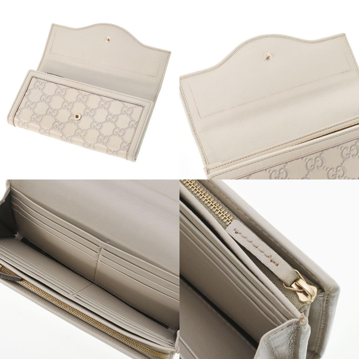 Gucci cream Leather Shima line wallet accessories