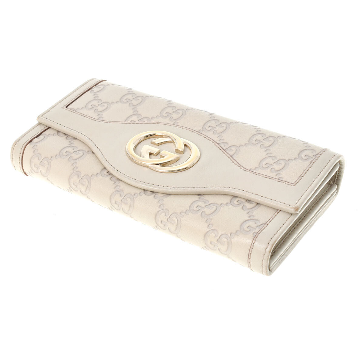 Gucci cream Leather Shima line wallet accessories