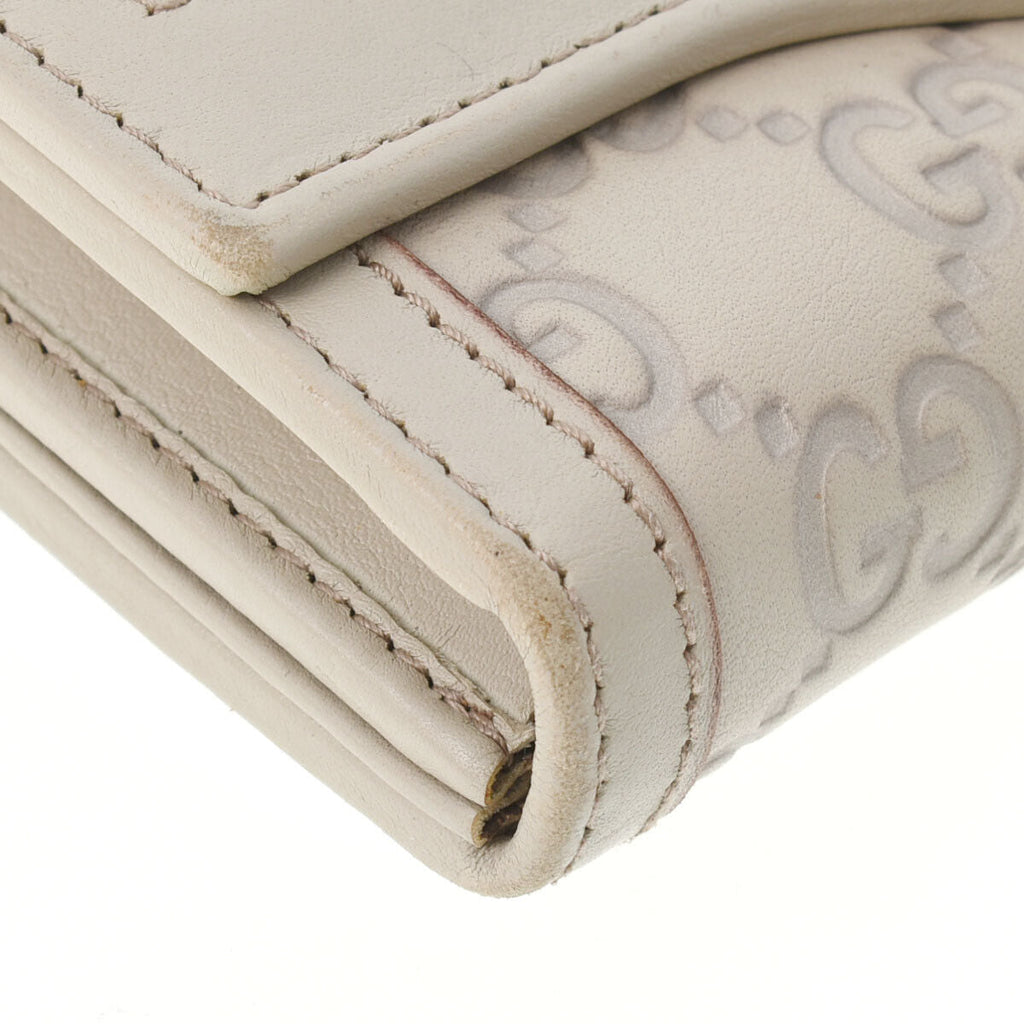 Gucci cream Leather Shima line wallet accessories