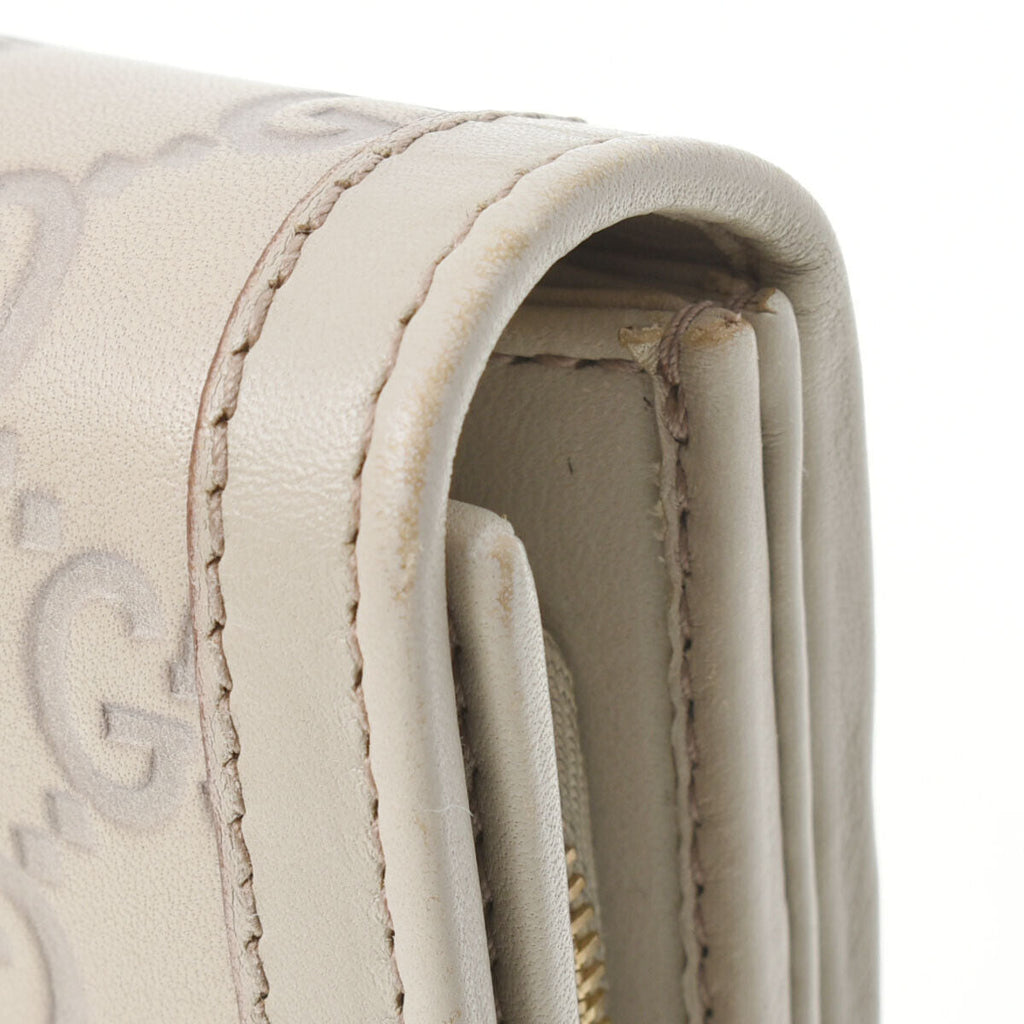Gucci cream Leather Shima line wallet accessories