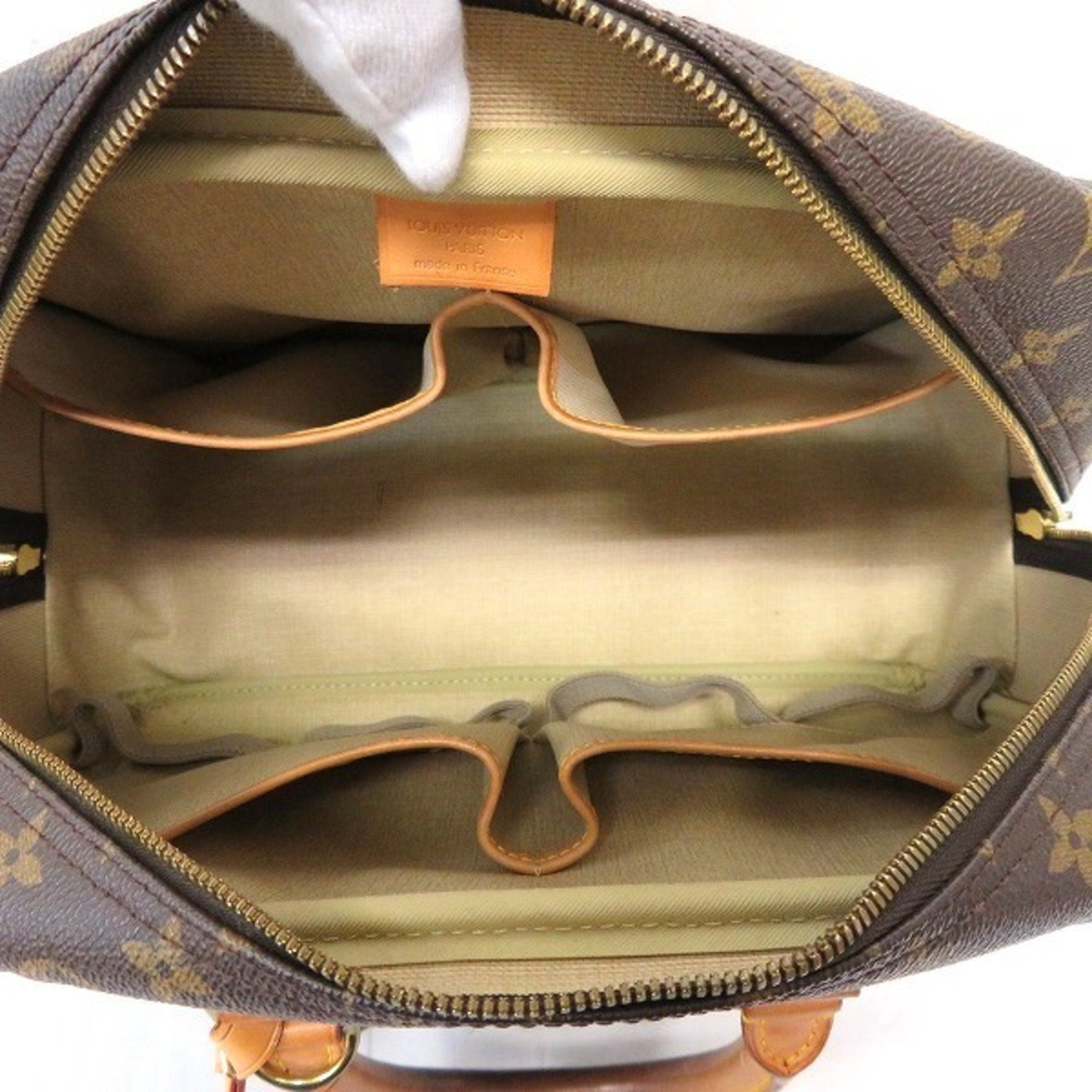 Louis Vuitton Brown Canvas Deauville handbag bag