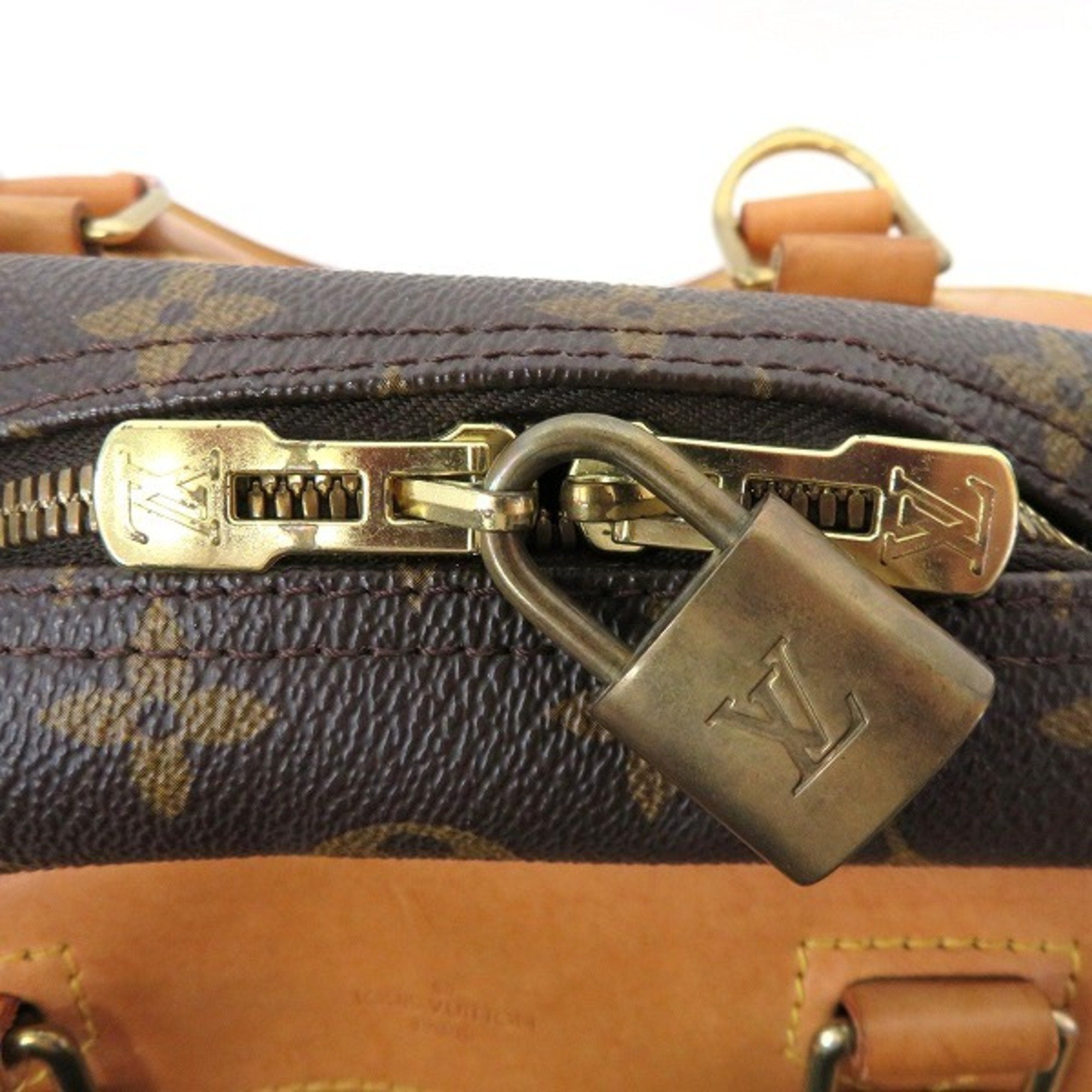 Louis Vuitton Brown Canvas Deauville handbag bag