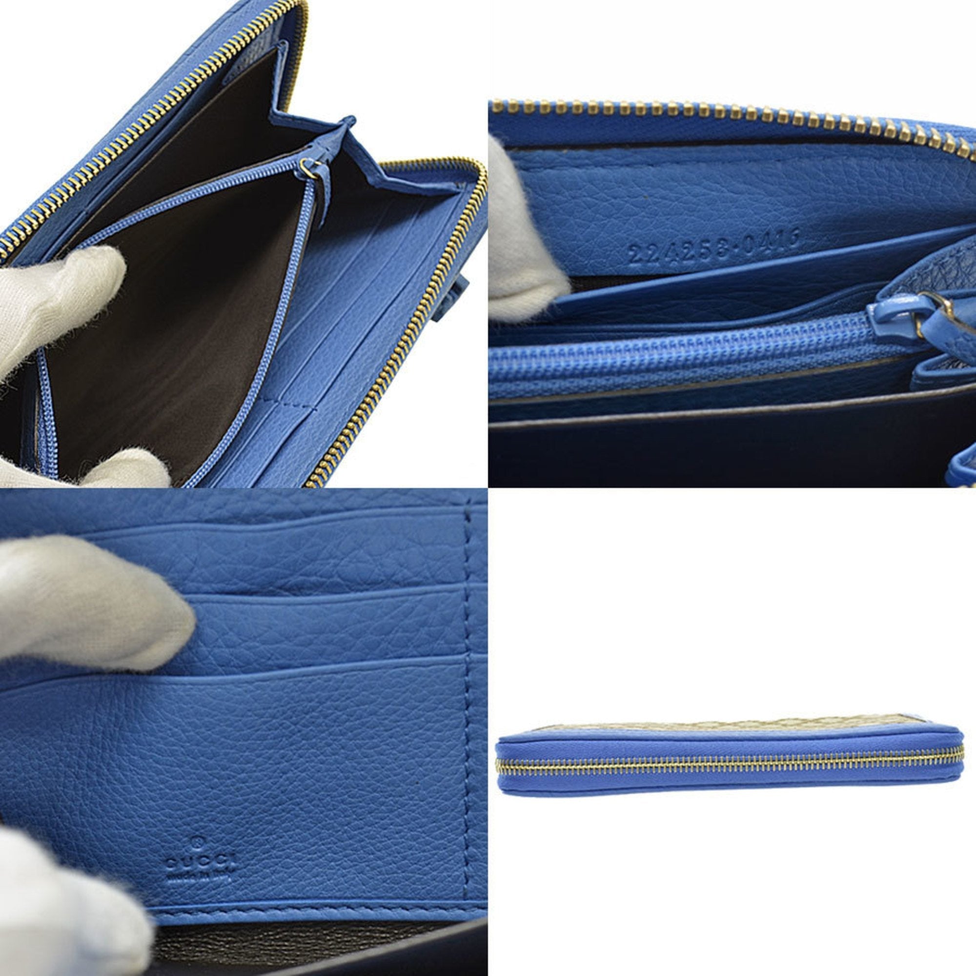 Gucci Bicolor Canvas Bamboo wallet accessories