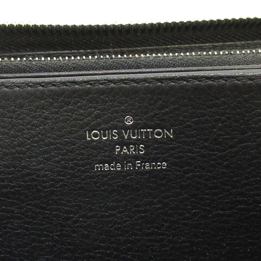 Louis Vuitton Black Leather Portefeuille zippy wallet accessories