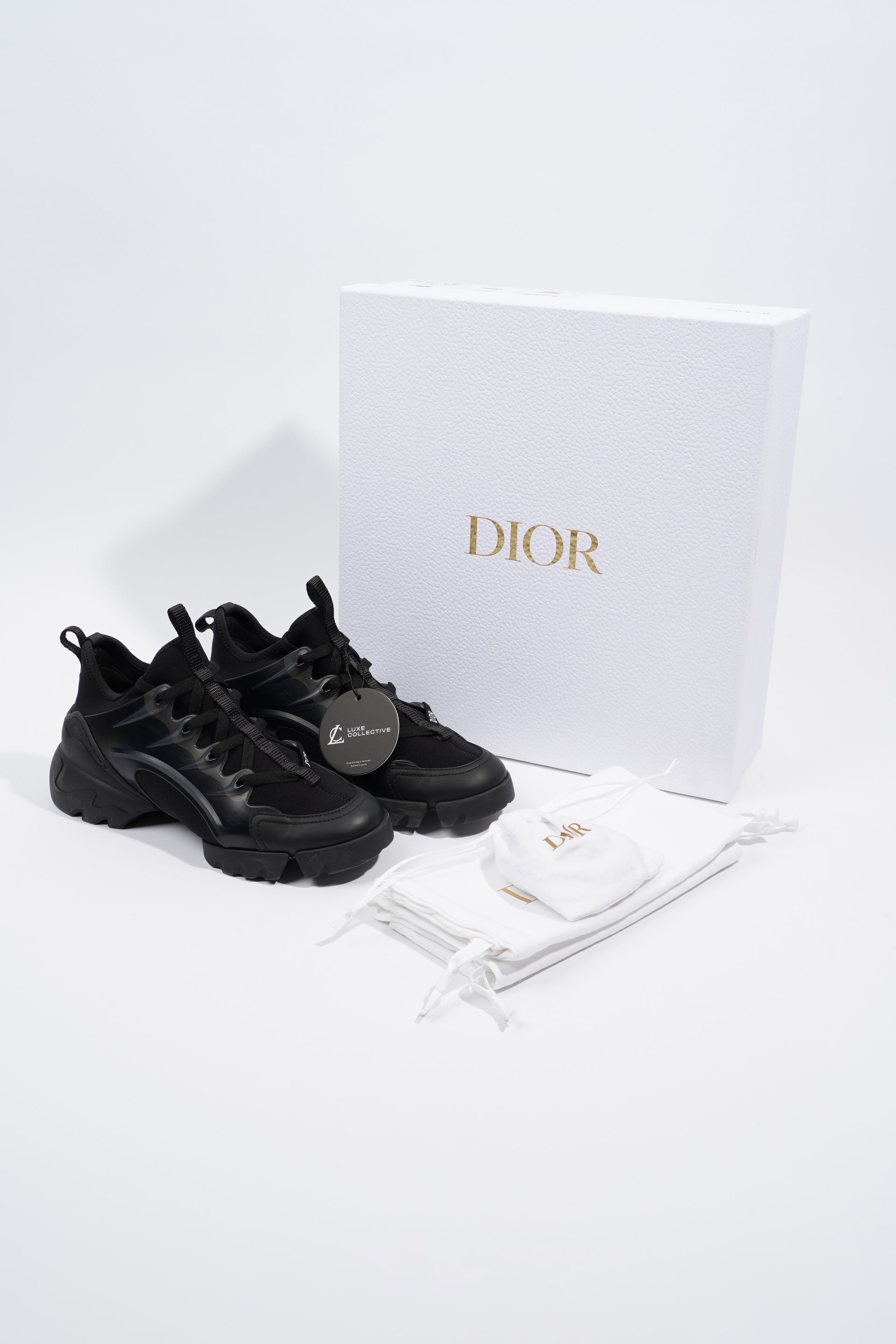 Christian Dior D-Connect Black Fabric EU 36.5 UK 3.5