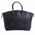 Louis Vuitton Black Leather Lockit handbag bag