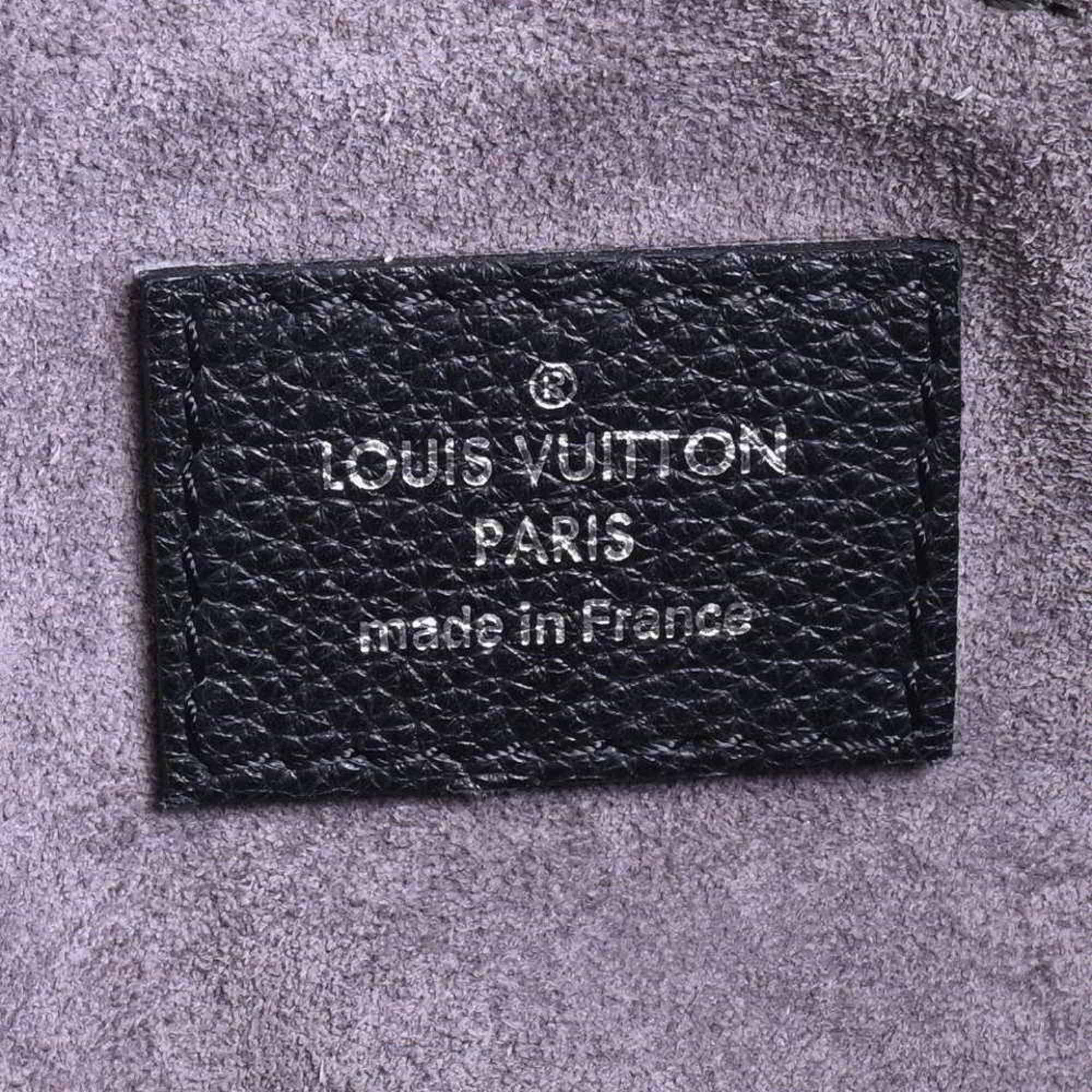 Louis Vuitton Black Leather Lockit handbag bag
